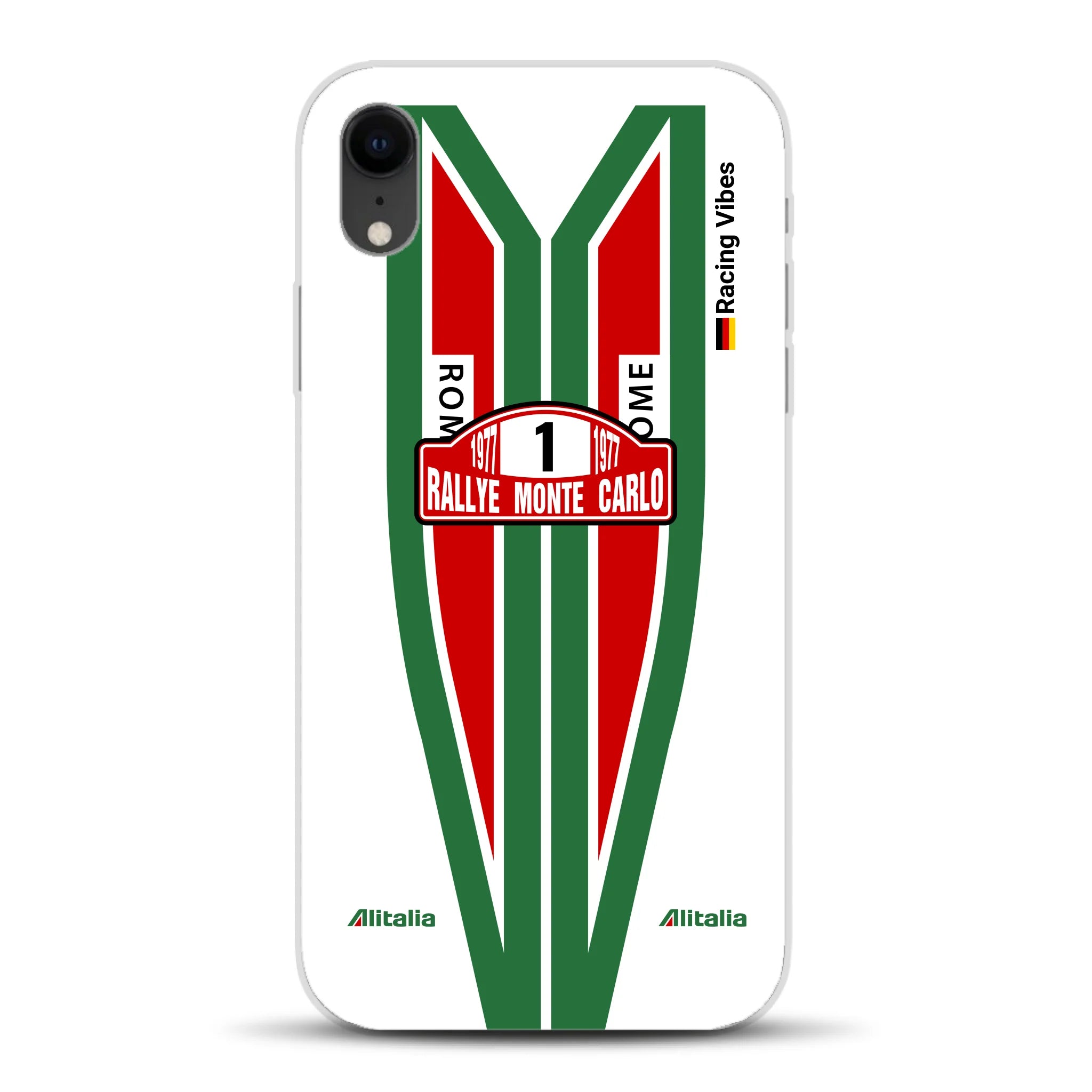 Lancia Stratos Alitalia 1977 Livery - Housse de téléphone portable personnalisée pour iPhone