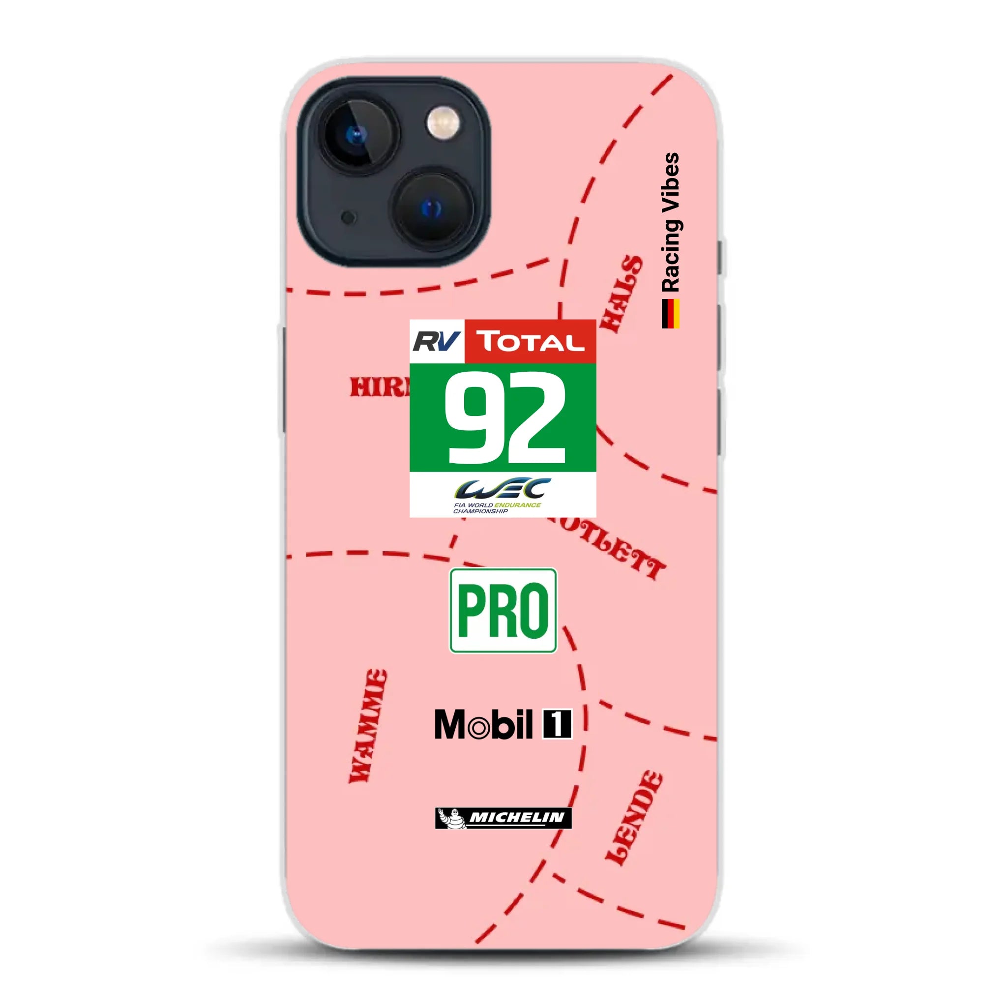 Pink Pig Porsche RSR Livery - Custodia per cellulare personalizzata per iPhone