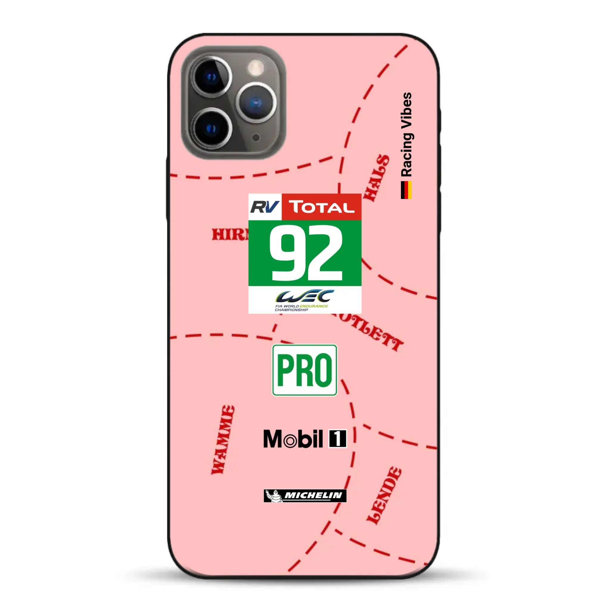 Pink Pig Porsche RSR Livery - Custodia per cellulare personalizzata per iPhone