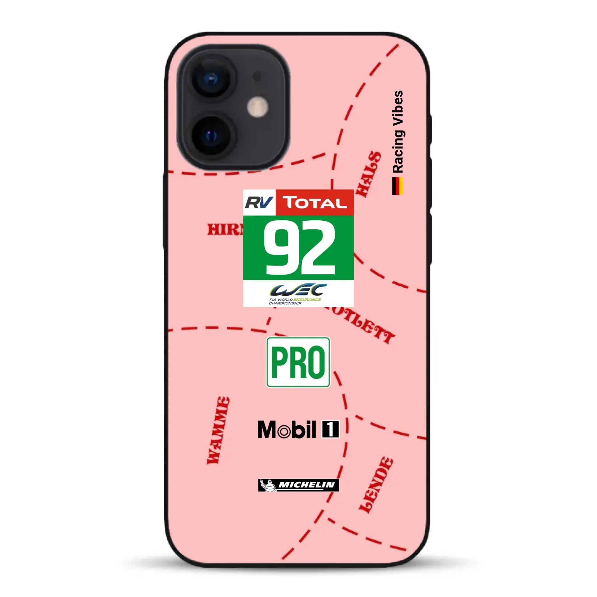 Pink Pig Porsche RSR Livery - Custodia per cellulare personalizzata per iPhone