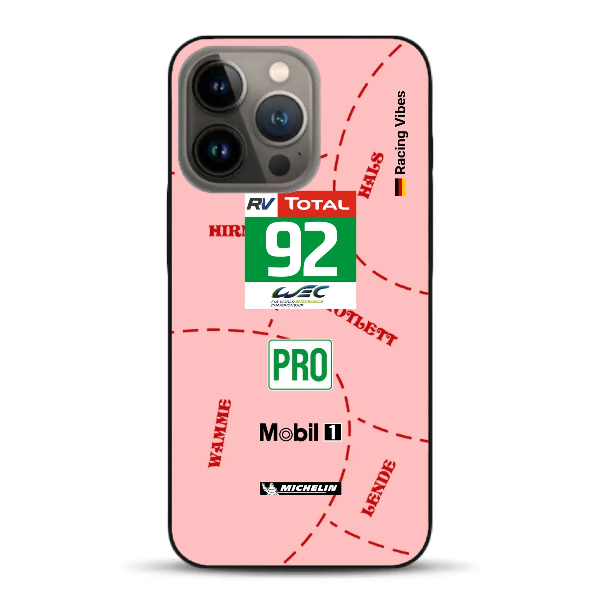 Pink Pig Porsche RSR Livery - Custodia per cellulare personalizzata per iPhone