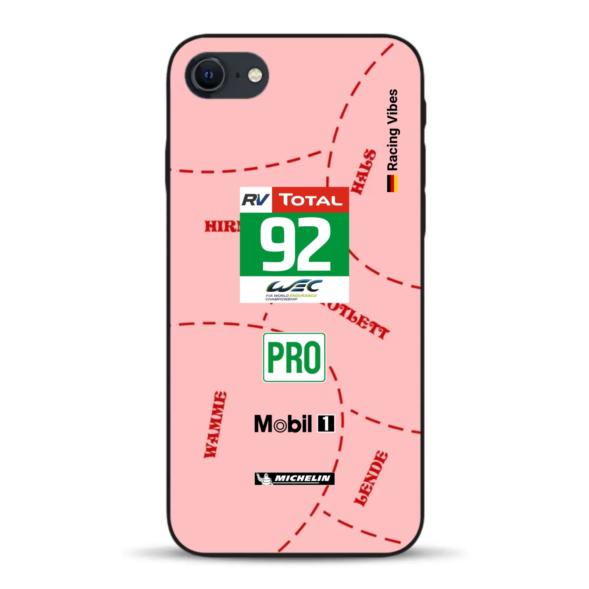 Pink Pig Porsche RSR Livery - Custodia per cellulare personalizzata per iPhone