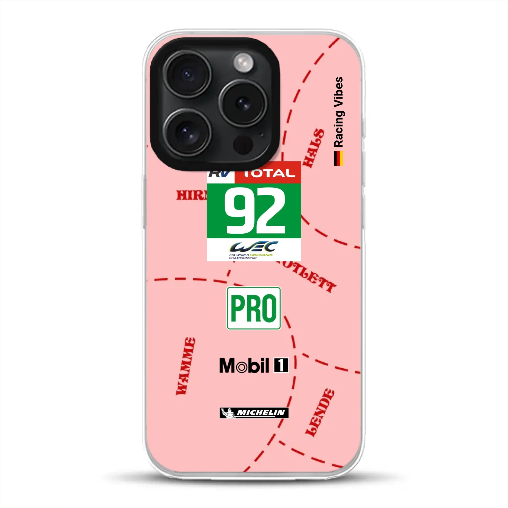Pink Pig Porsche RSR Livery - Custodia per cellulare personalizzata per iPhone