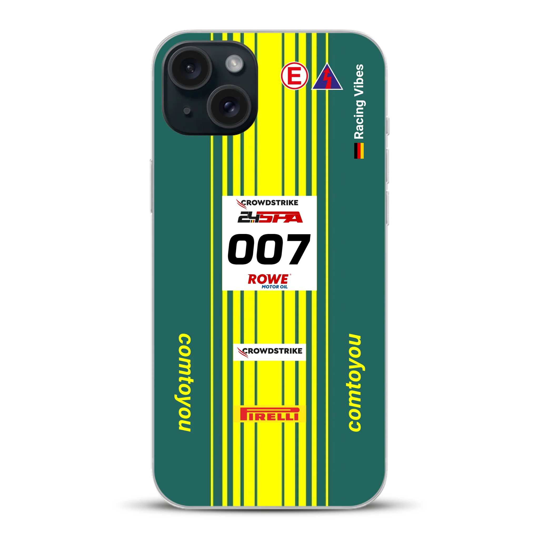 Vantage AMR GT3 Evo #007 Livery - Housse de téléphone portable personnalisée pour iPhone