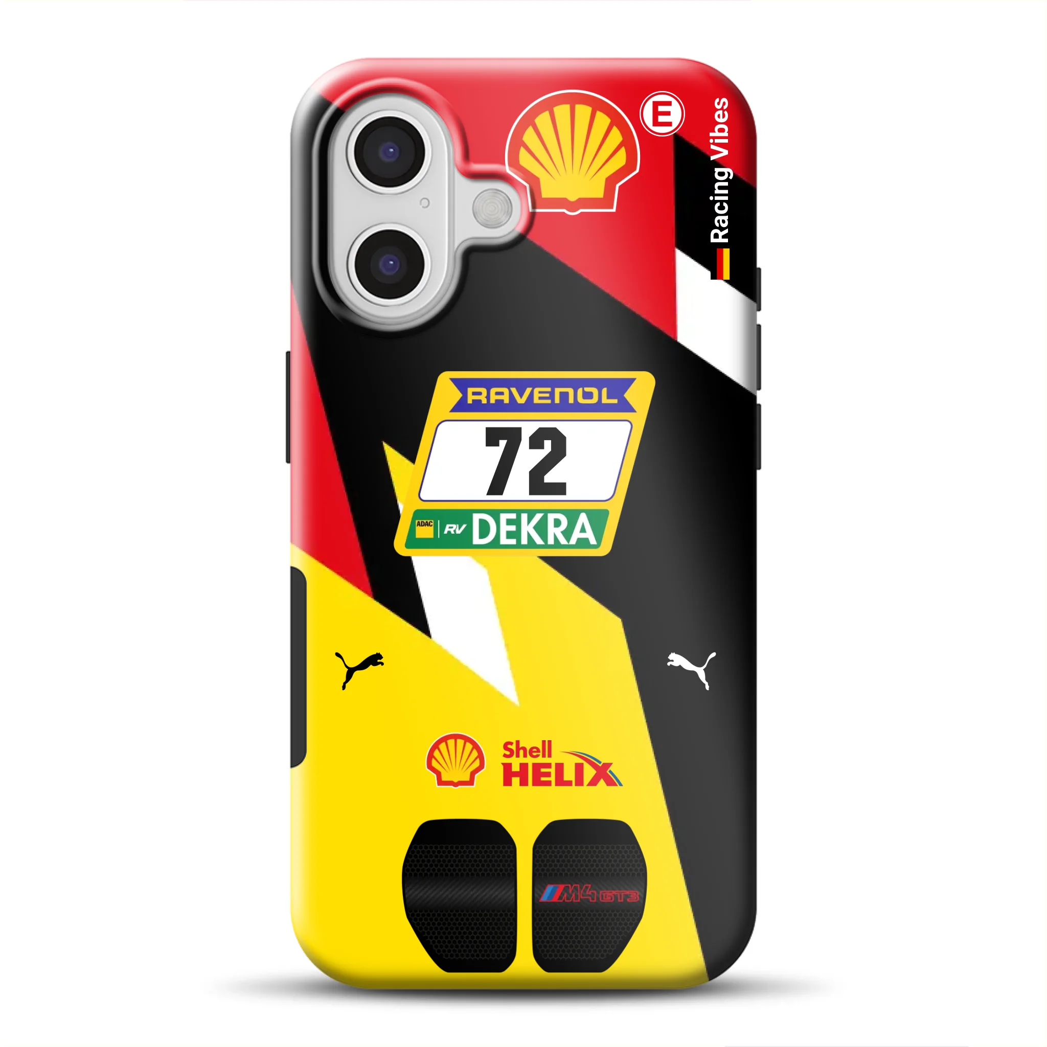 RMG M4 GT3 #72 Nürburgring 24h Qualifiers 2024 Livery – Custodia premium personalizzata per iPhone