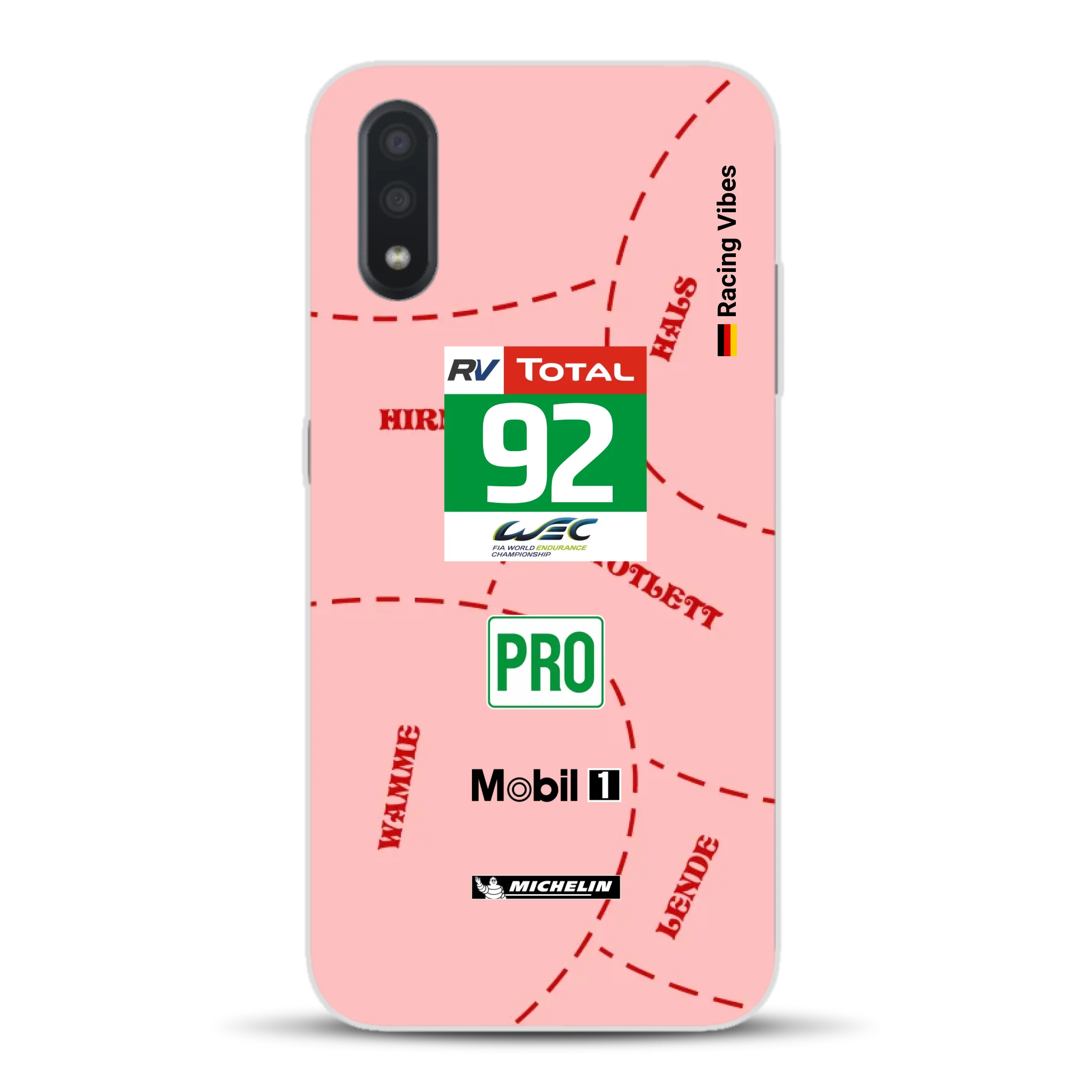Pink Pig Porsche RSR Livery - Custodia per cellulare personalizzata per Samsung