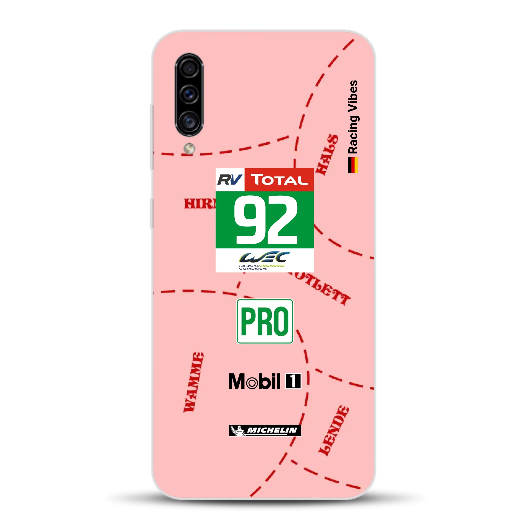 Pink Pig Porsche RSR Livery - Custodia per cellulare personalizzata per Samsung