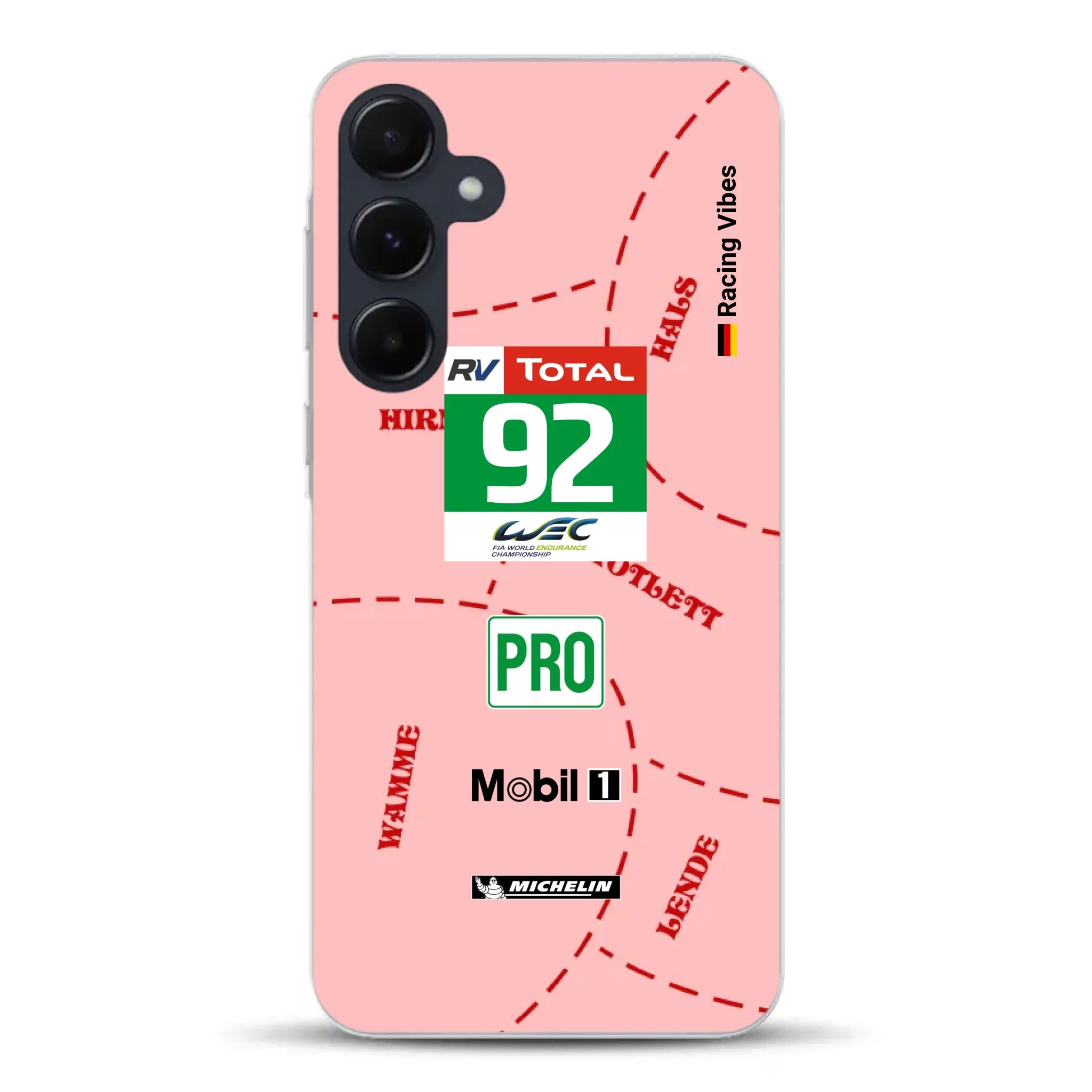 Pink Pig Porsche RSR Livery - Custodia per cellulare personalizzata per Samsung