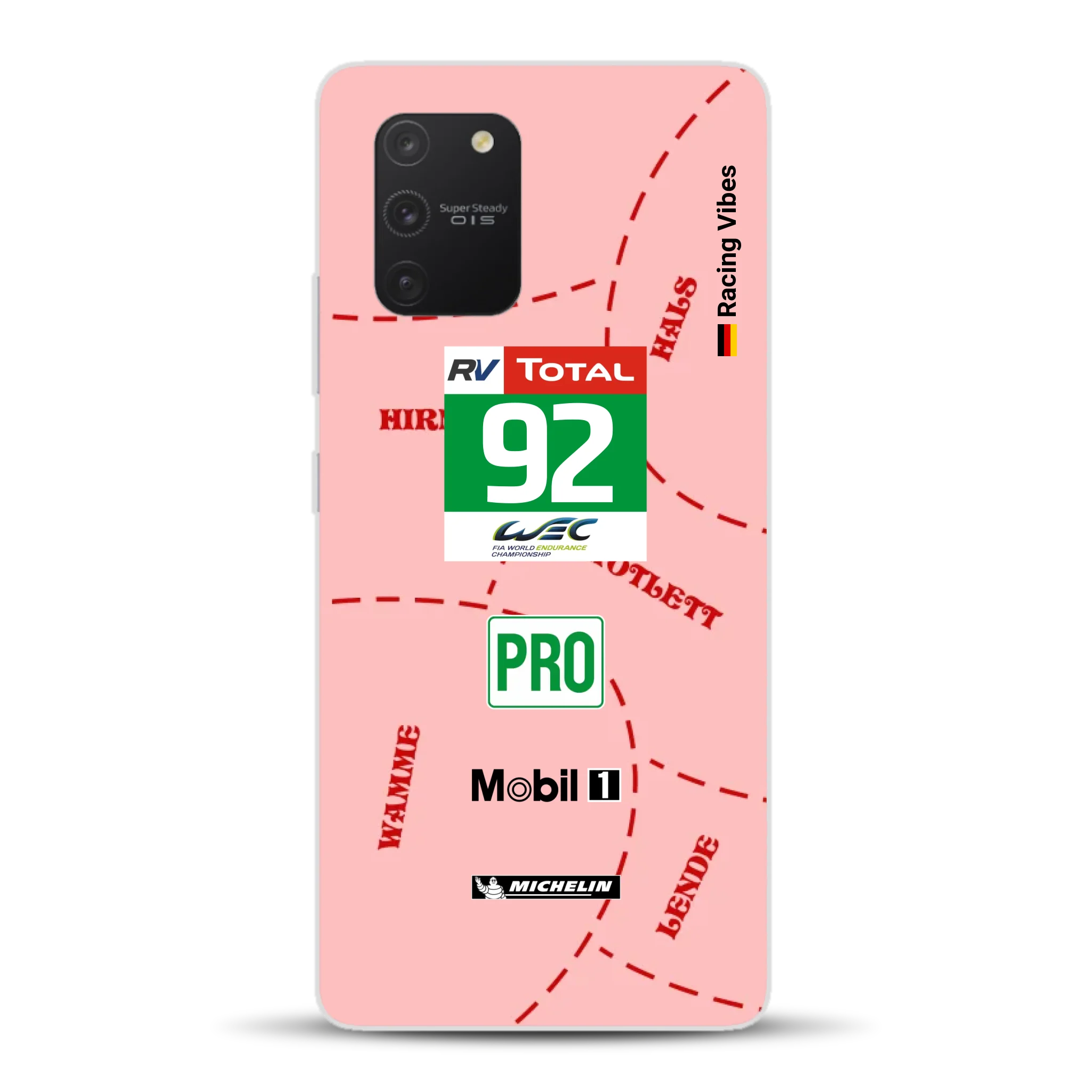 Pink Pig Porsche RSR Livery - Custodia per cellulare personalizzata per Samsung