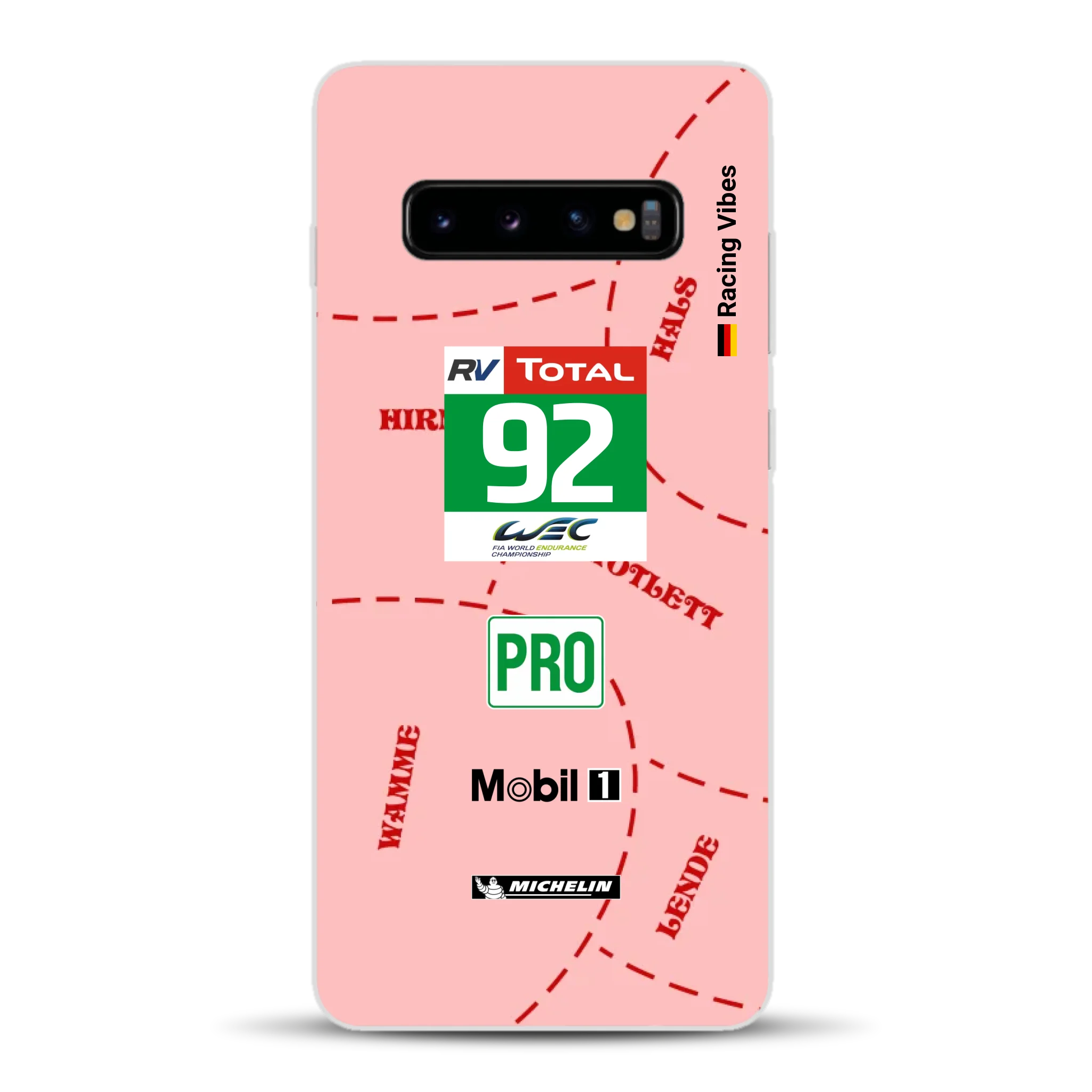 Pink Pig Porsche RSR Livery - Custodia per cellulare personalizzata per Samsung