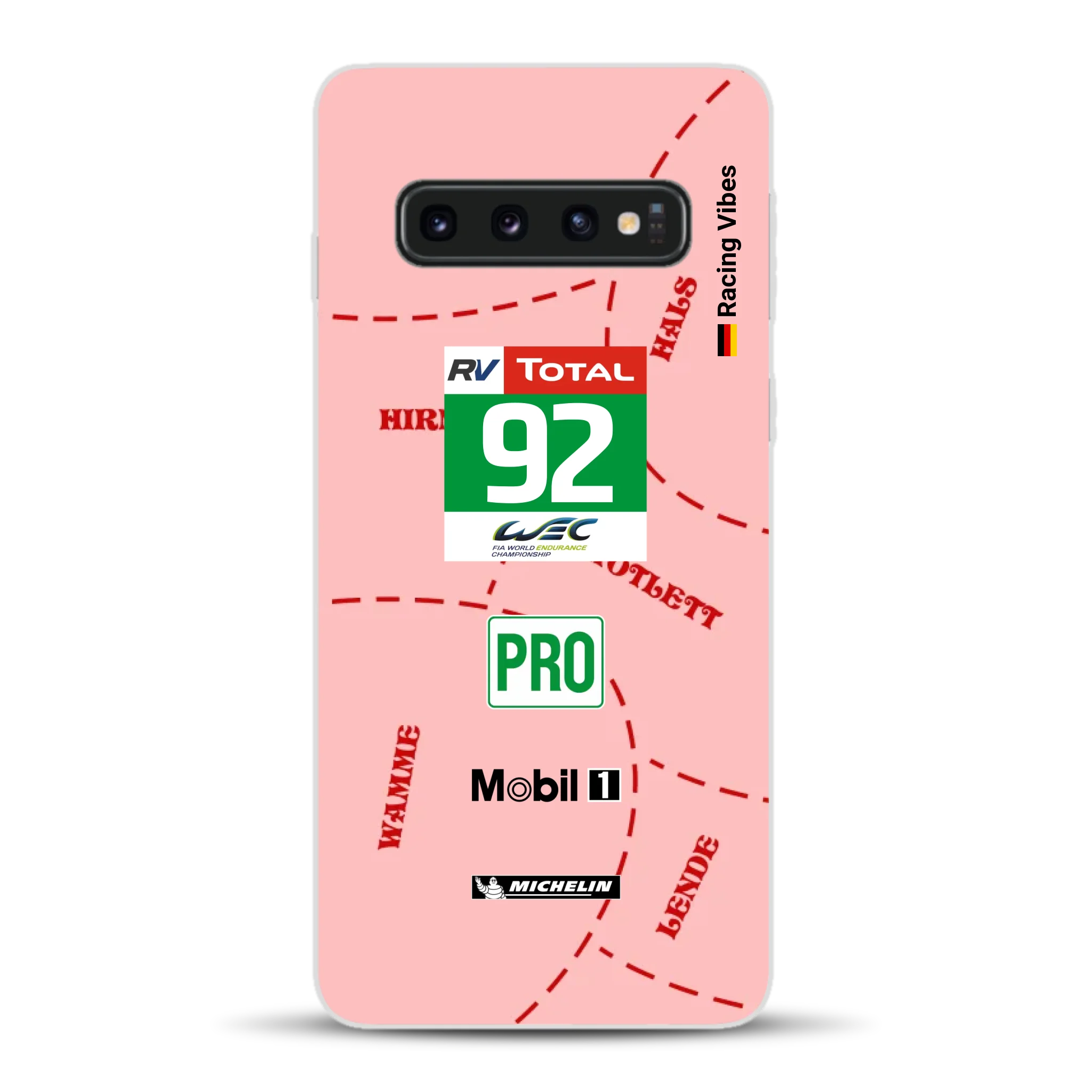 Pink Pig Porsche RSR Livery - Custodia per cellulare personalizzata per Samsung