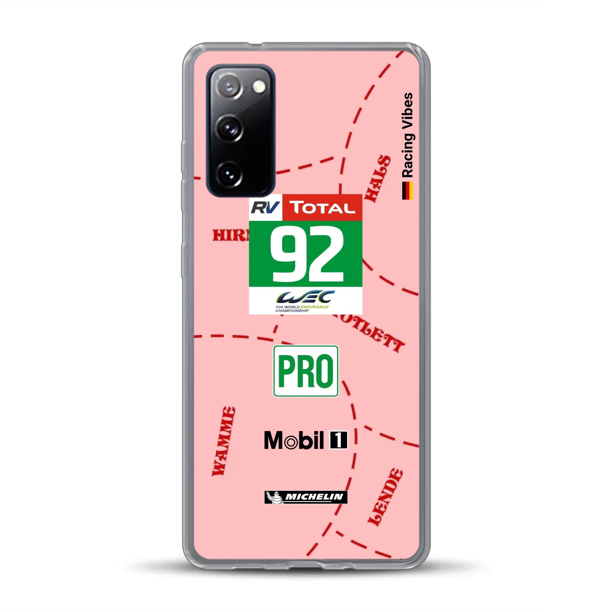 Pink Pig Porsche RSR Livery - Custodia per cellulare personalizzata per Samsung