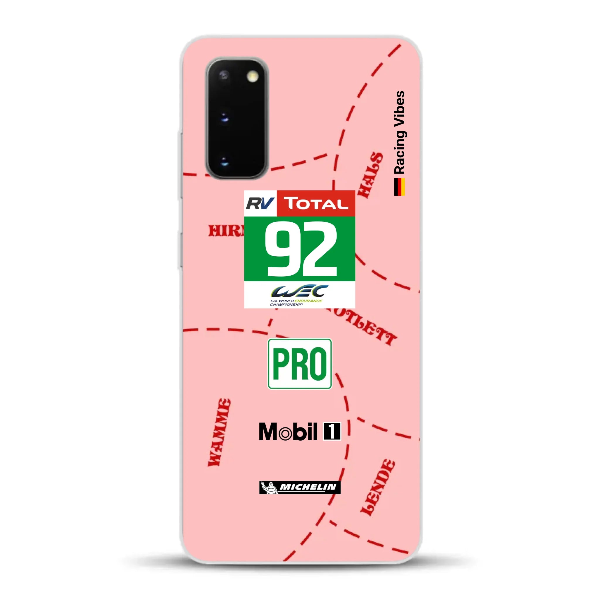 Pink Pig Porsche RSR Livery - Custodia per cellulare personalizzata per Samsung