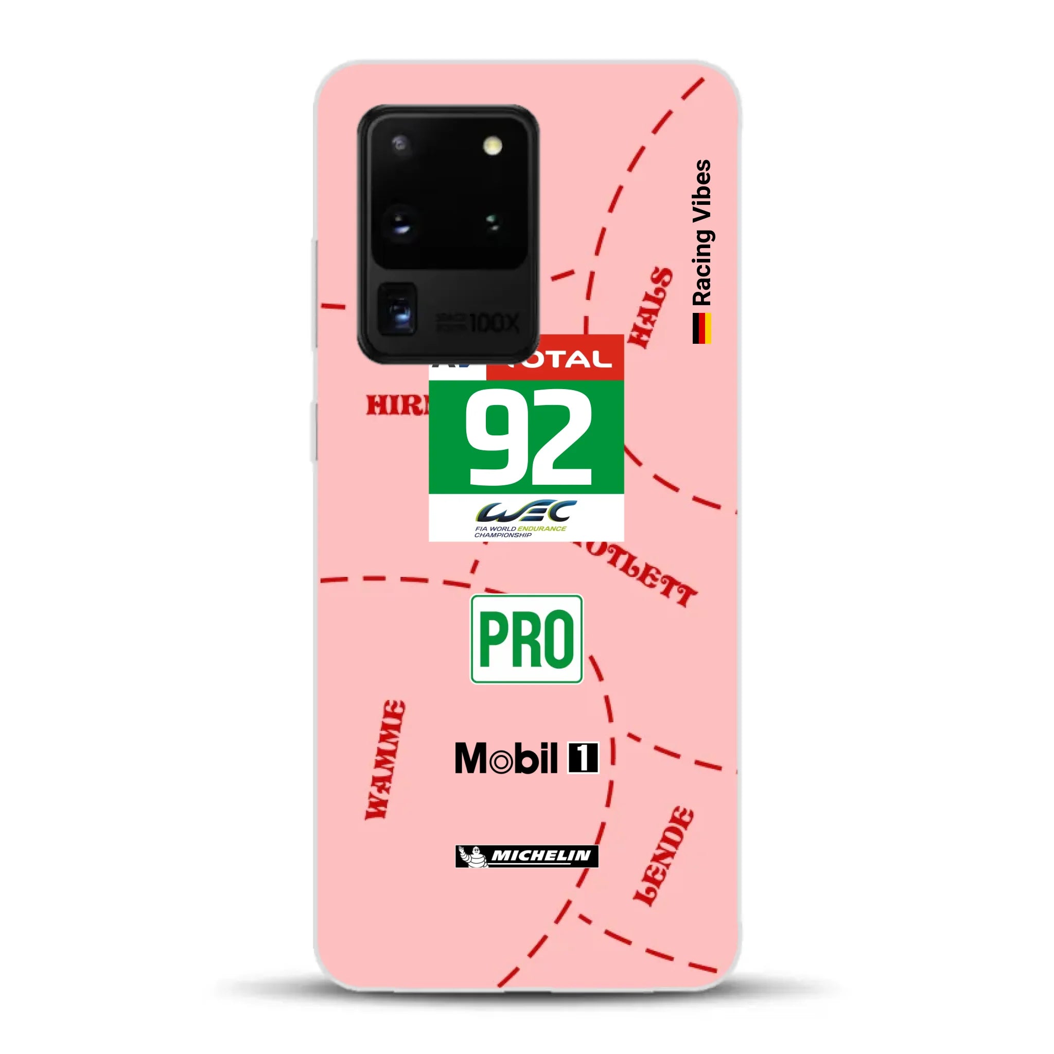 Pink Pig Porsche RSR Livery - Custodia per cellulare personalizzata per Samsung