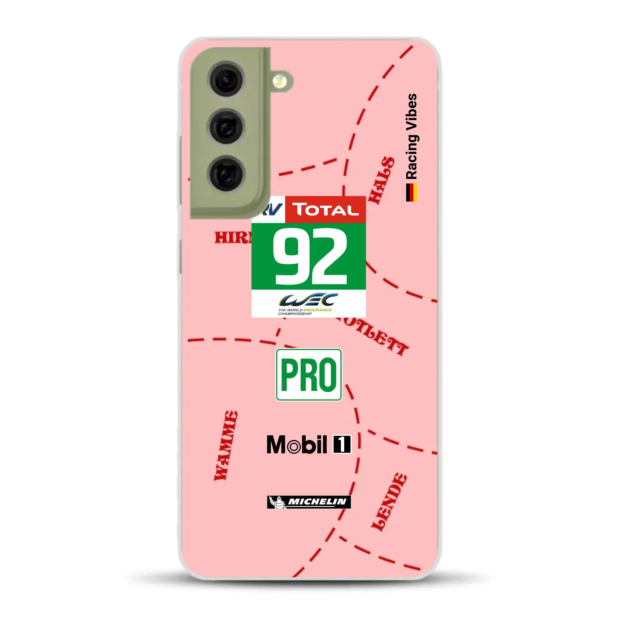 Pink Pig Porsche RSR Livery - Custodia per cellulare personalizzata per Samsung