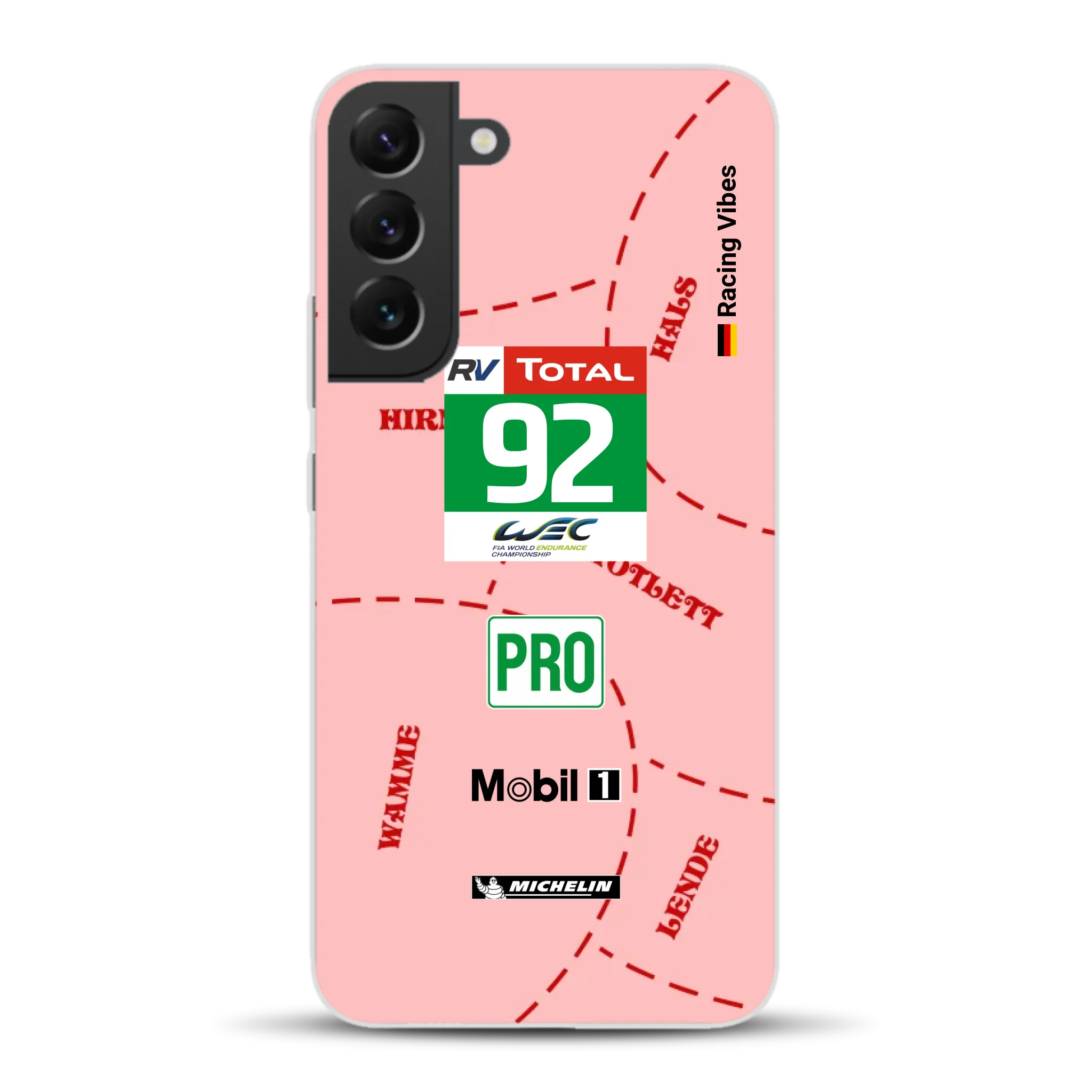 Pink Pig Porsche RSR Livery - Custodia per cellulare personalizzata per Samsung