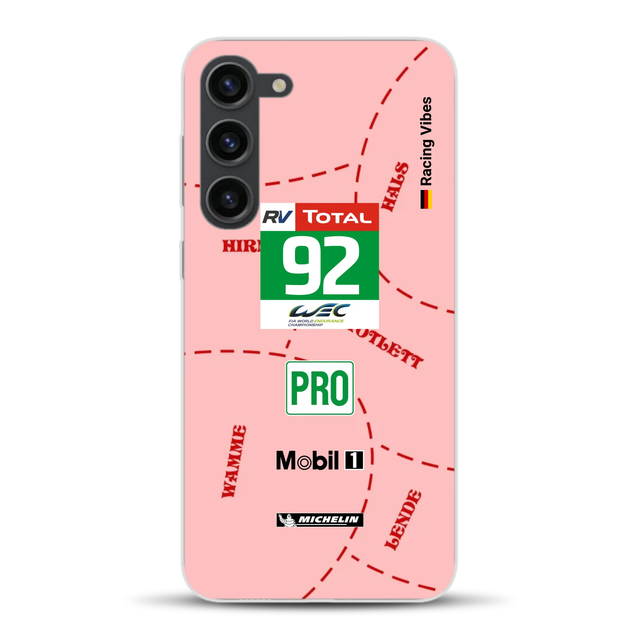 Pink Pig Porsche RSR Livery - Custodia per cellulare personalizzata per Samsung
