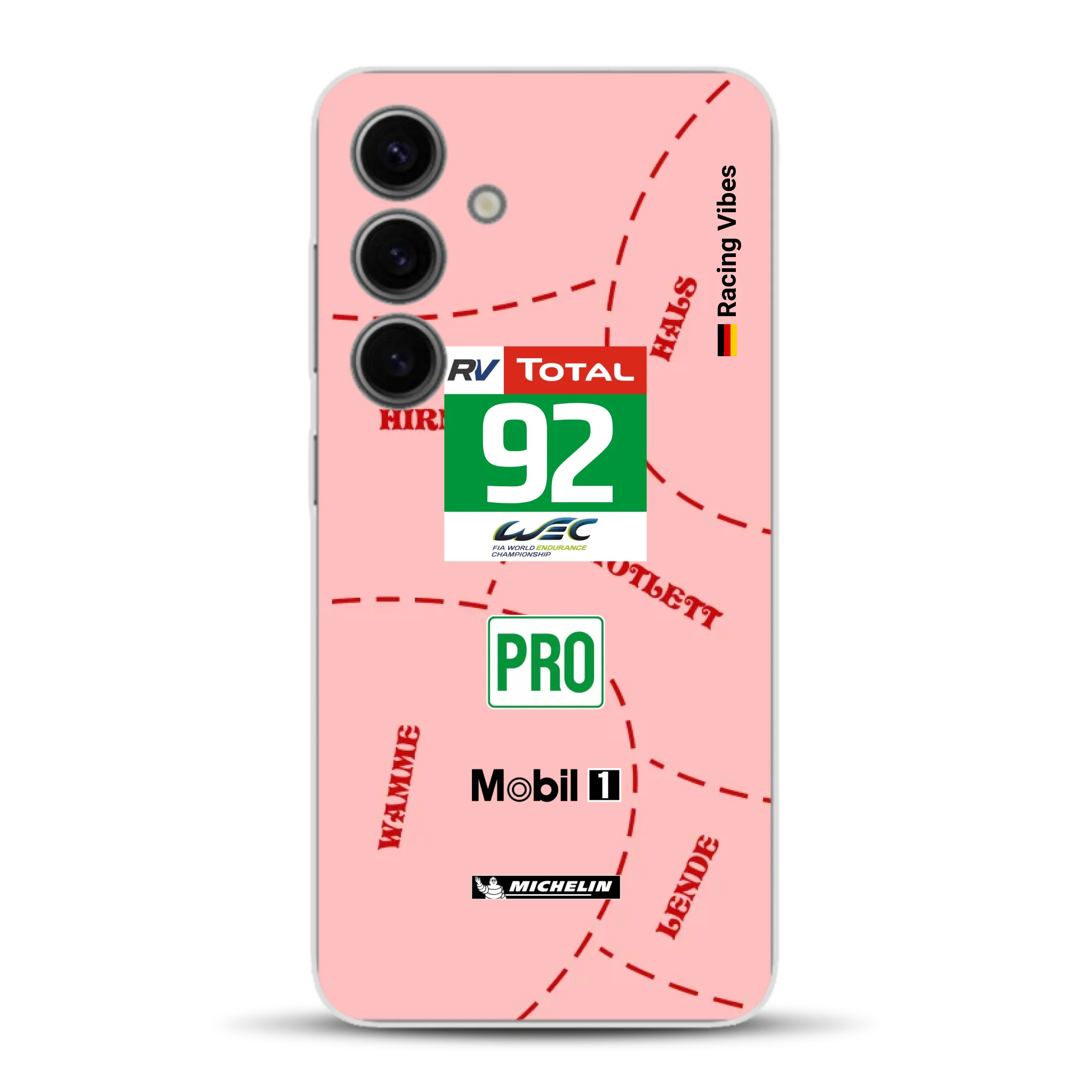 Pink Pig Porsche RSR Livery - Custodia per cellulare personalizzata per Samsung