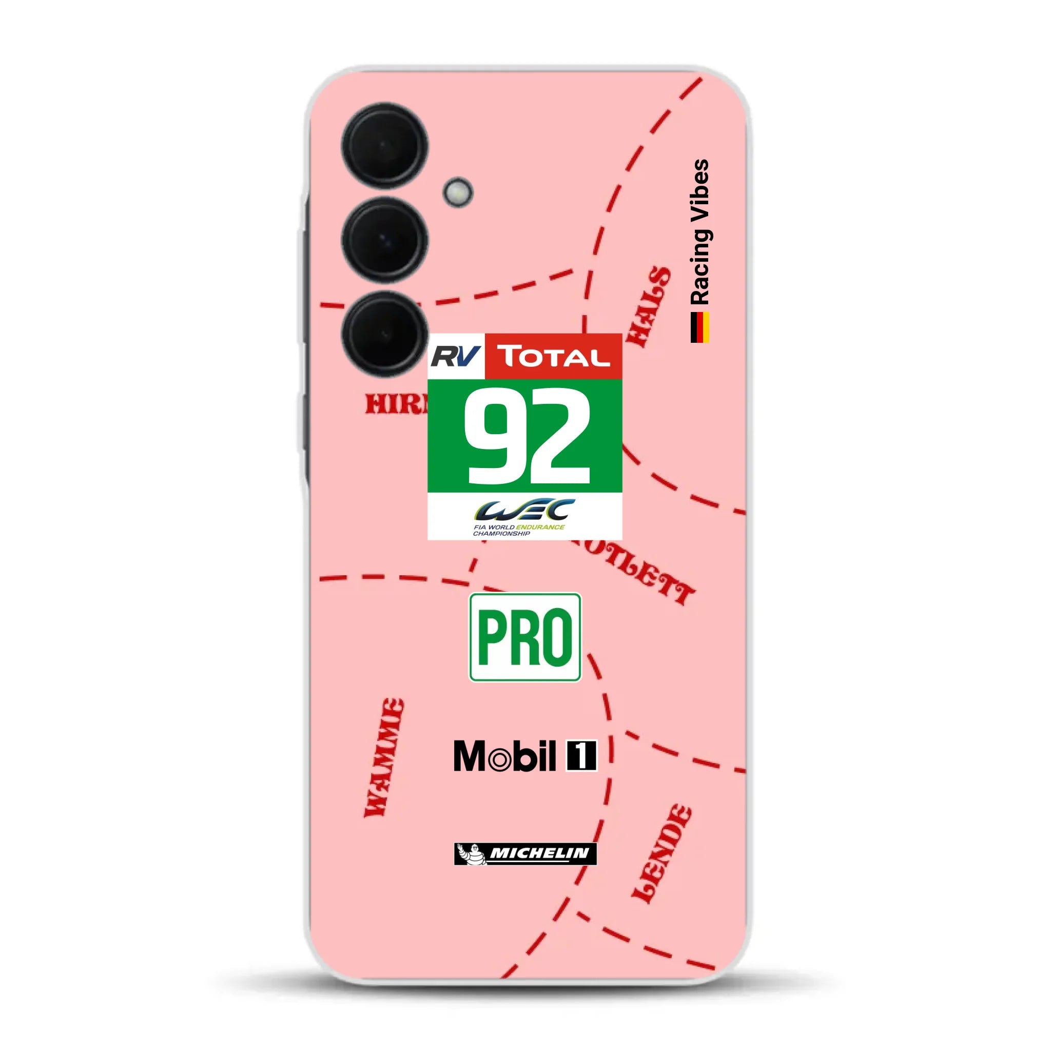 Pink Pig Porsche RSR Livery - Custodia per cellulare personalizzata per Samsung