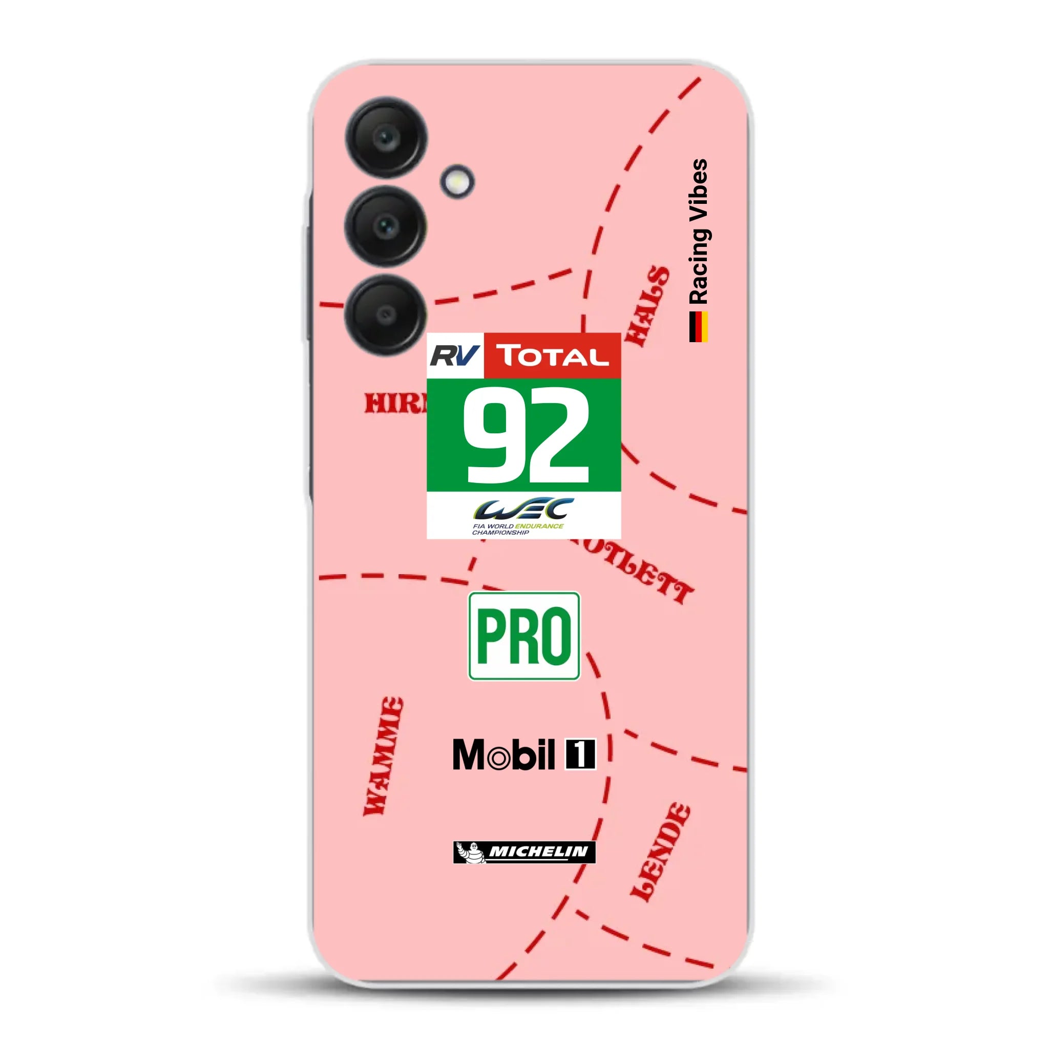 Pink Pig Porsche RSR Livery - Custodia per cellulare personalizzata per Samsung