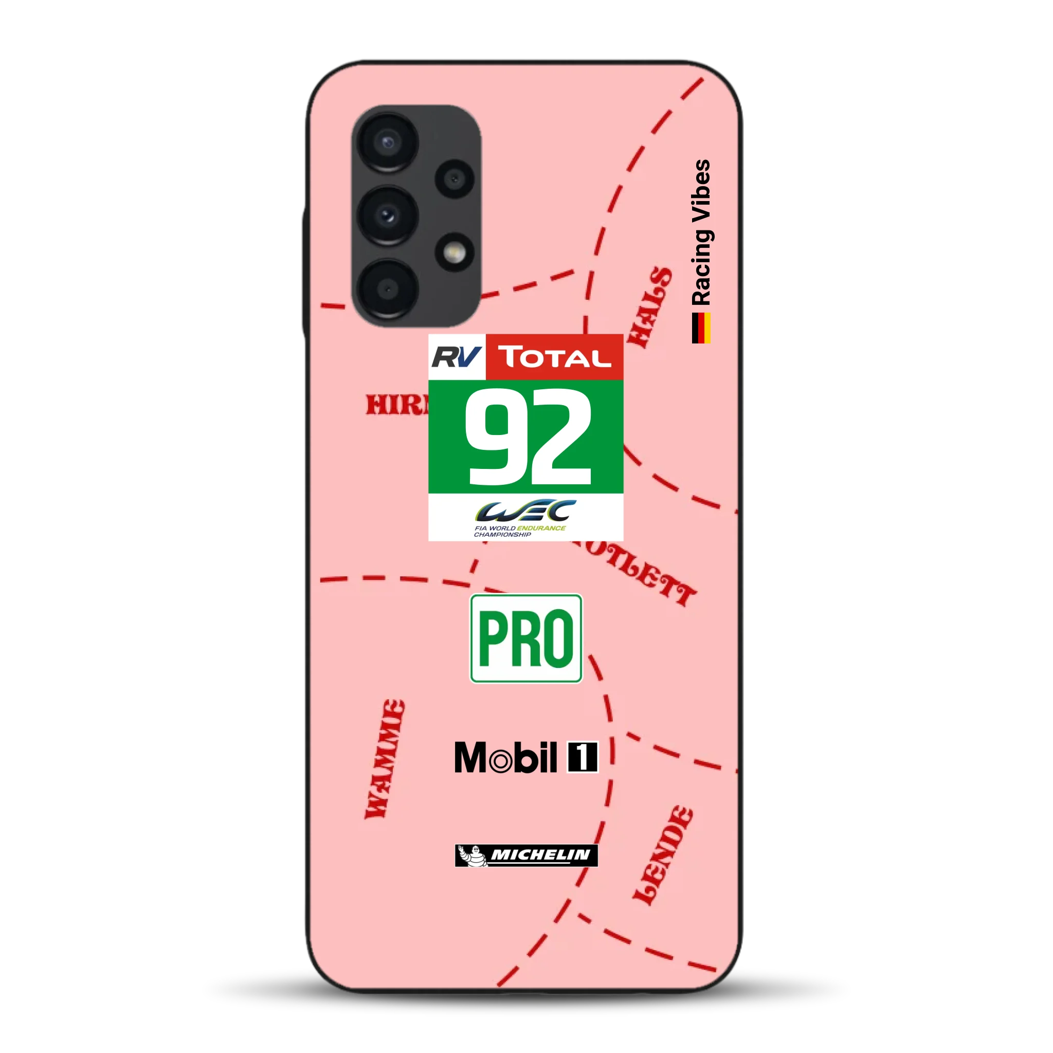 Pink Pig Porsche RSR Livery - Custodia per cellulare personalizzata per Samsung