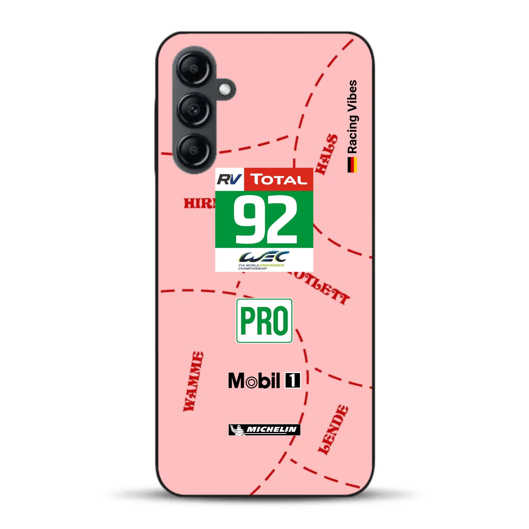 Pink Pig Porsche RSR Livery - Custodia per cellulare personalizzata per Samsung