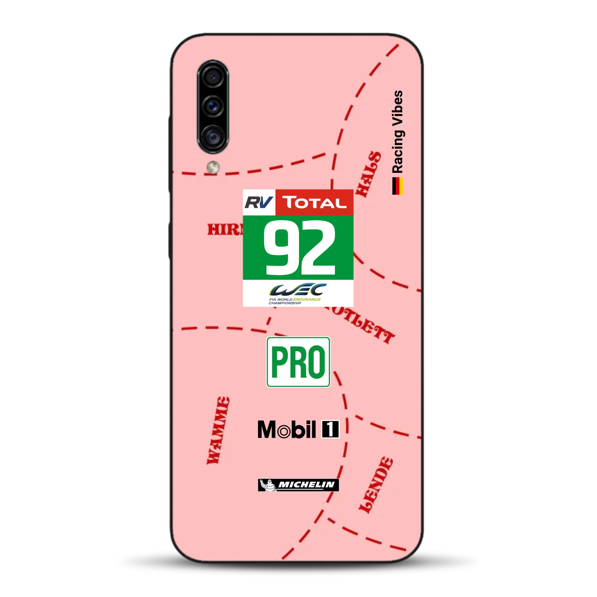 Pink Pig Porsche RSR Livery - Custodia per cellulare personalizzata per Samsung