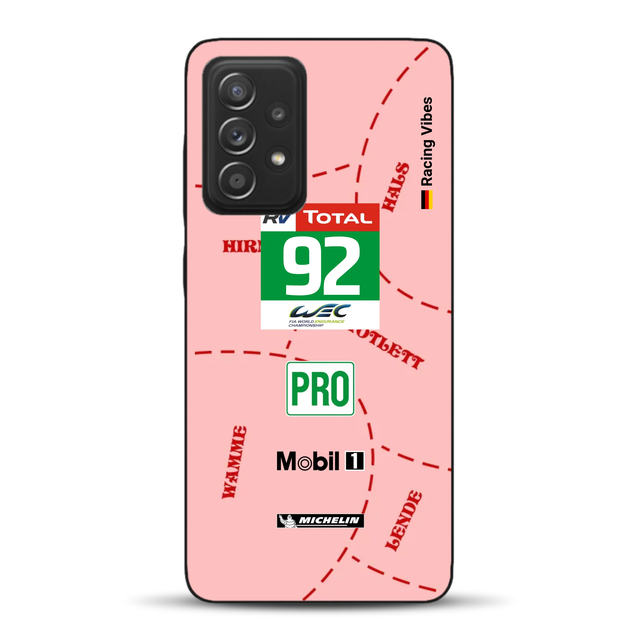Pink Pig Porsche RSR Livery - Custodia per cellulare personalizzata per Samsung