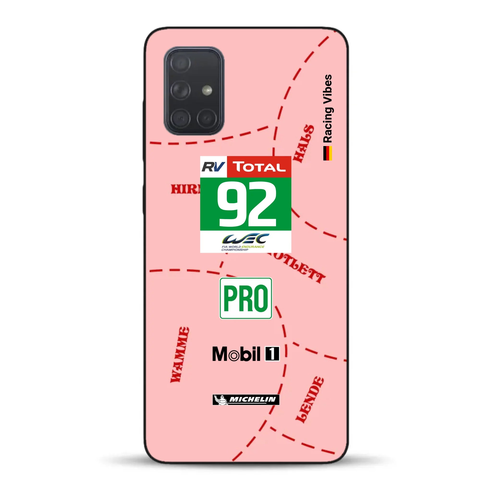 Pink Pig Porsche RSR Livery - Custodia per cellulare personalizzata per Samsung