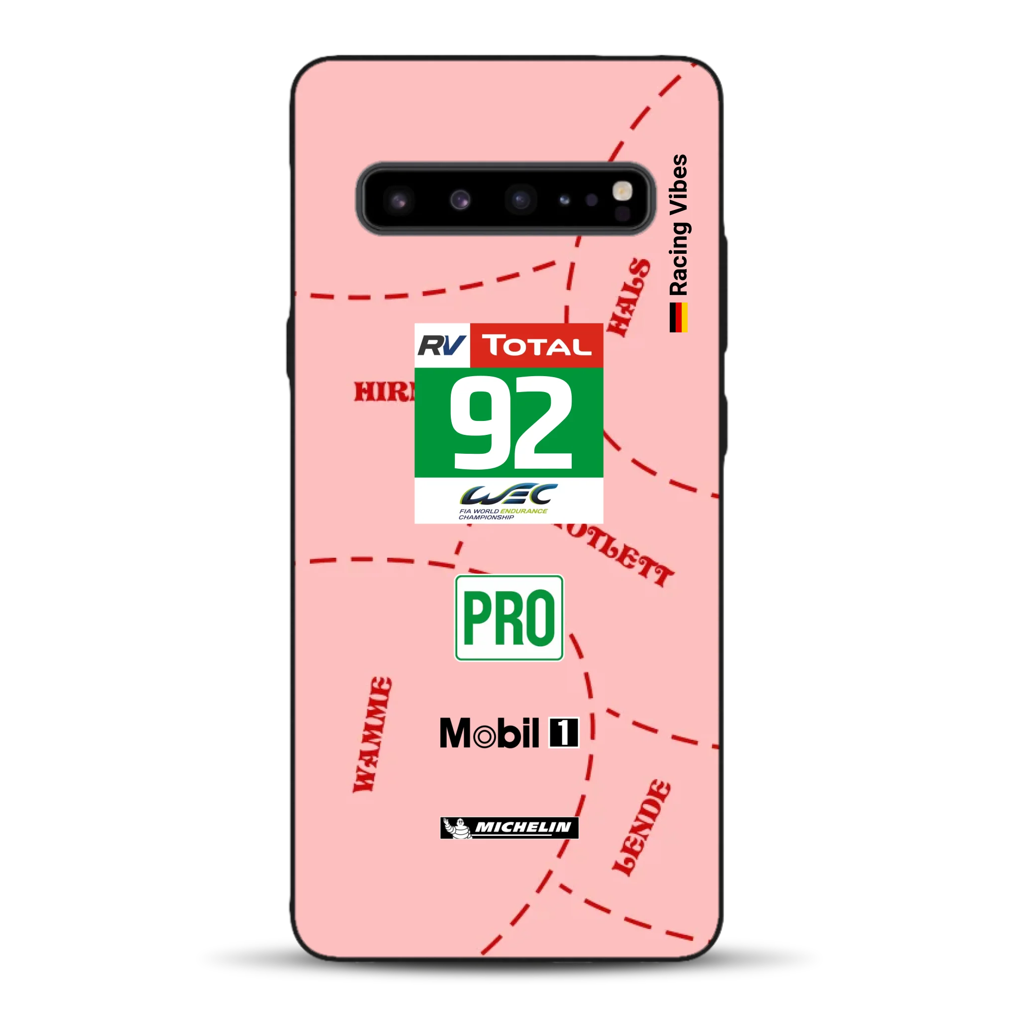 Pink Pig Porsche RSR Livery - Custodia per cellulare personalizzata per Samsung