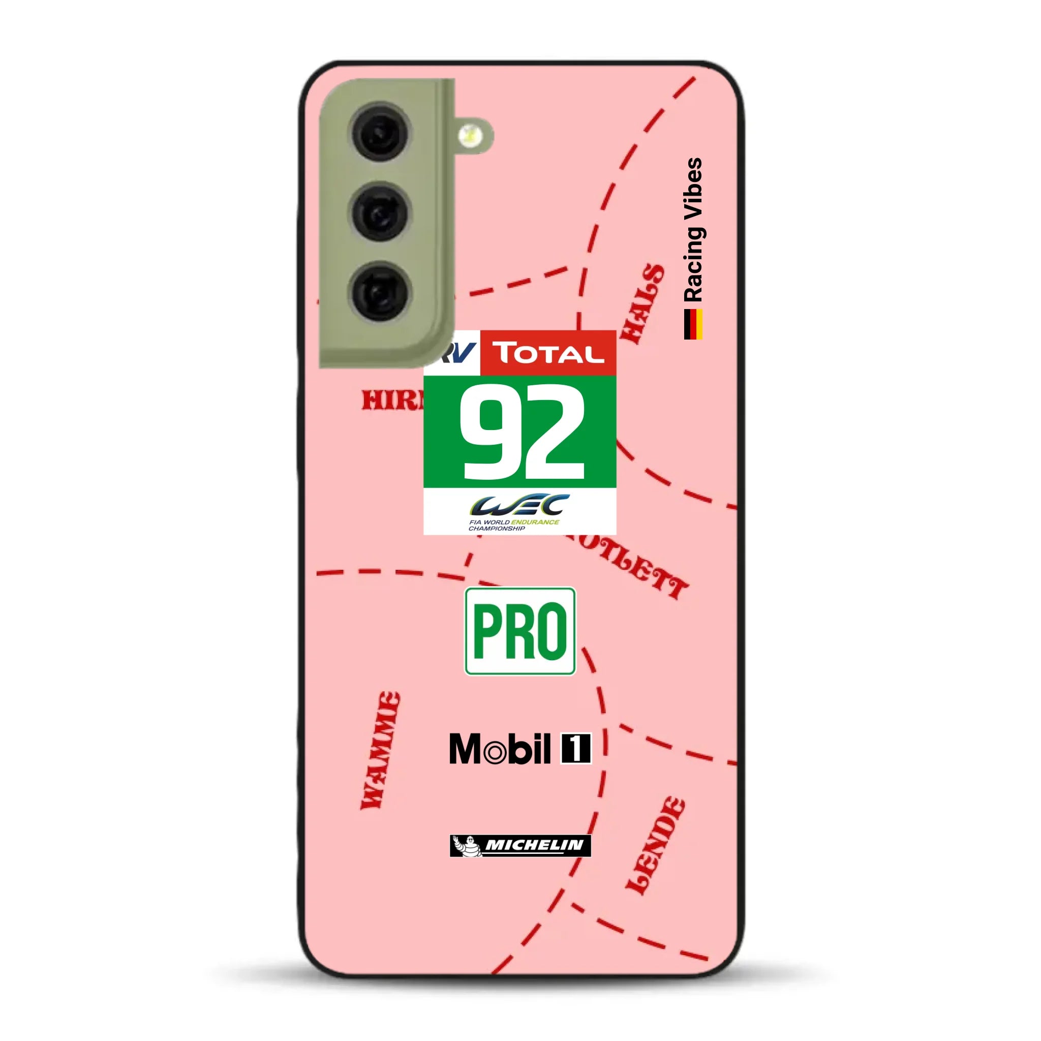 Pink Pig Porsche RSR Livery - Custodia per cellulare personalizzata per Samsung