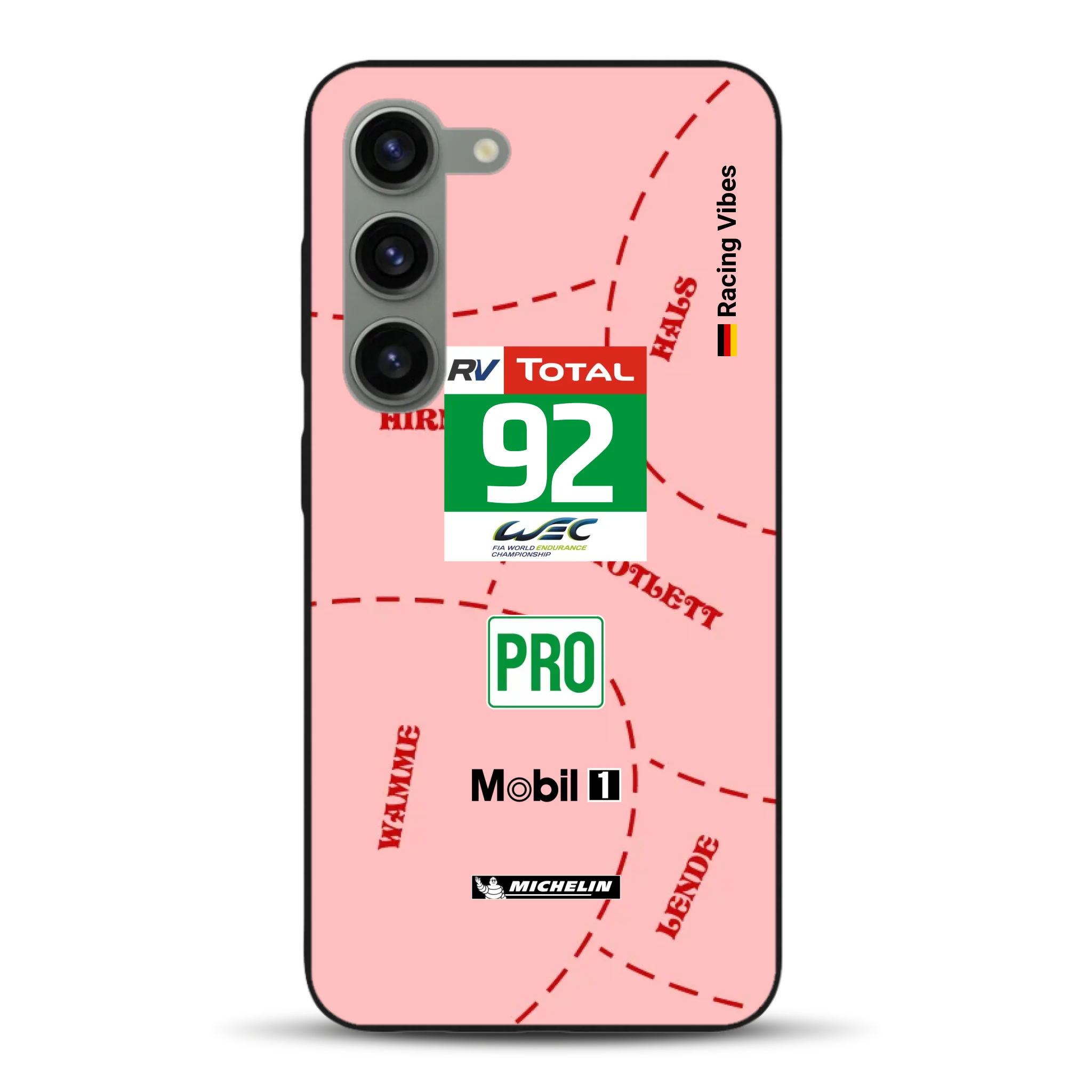 Pink Pig Porsche RSR Livery - Custodia per cellulare personalizzata per Samsung