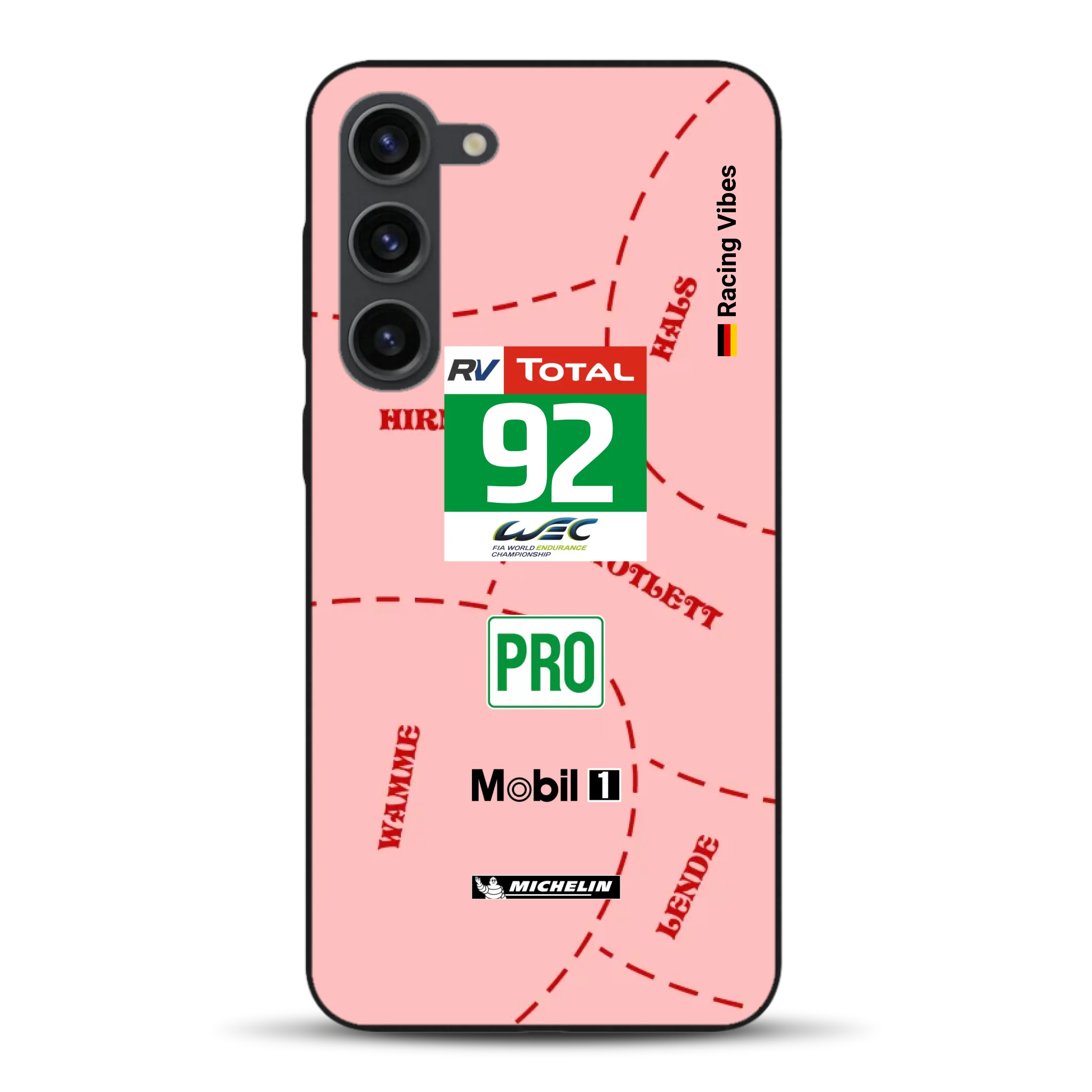 Pink Pig Porsche RSR Livery - Custodia per cellulare personalizzata per Samsung
