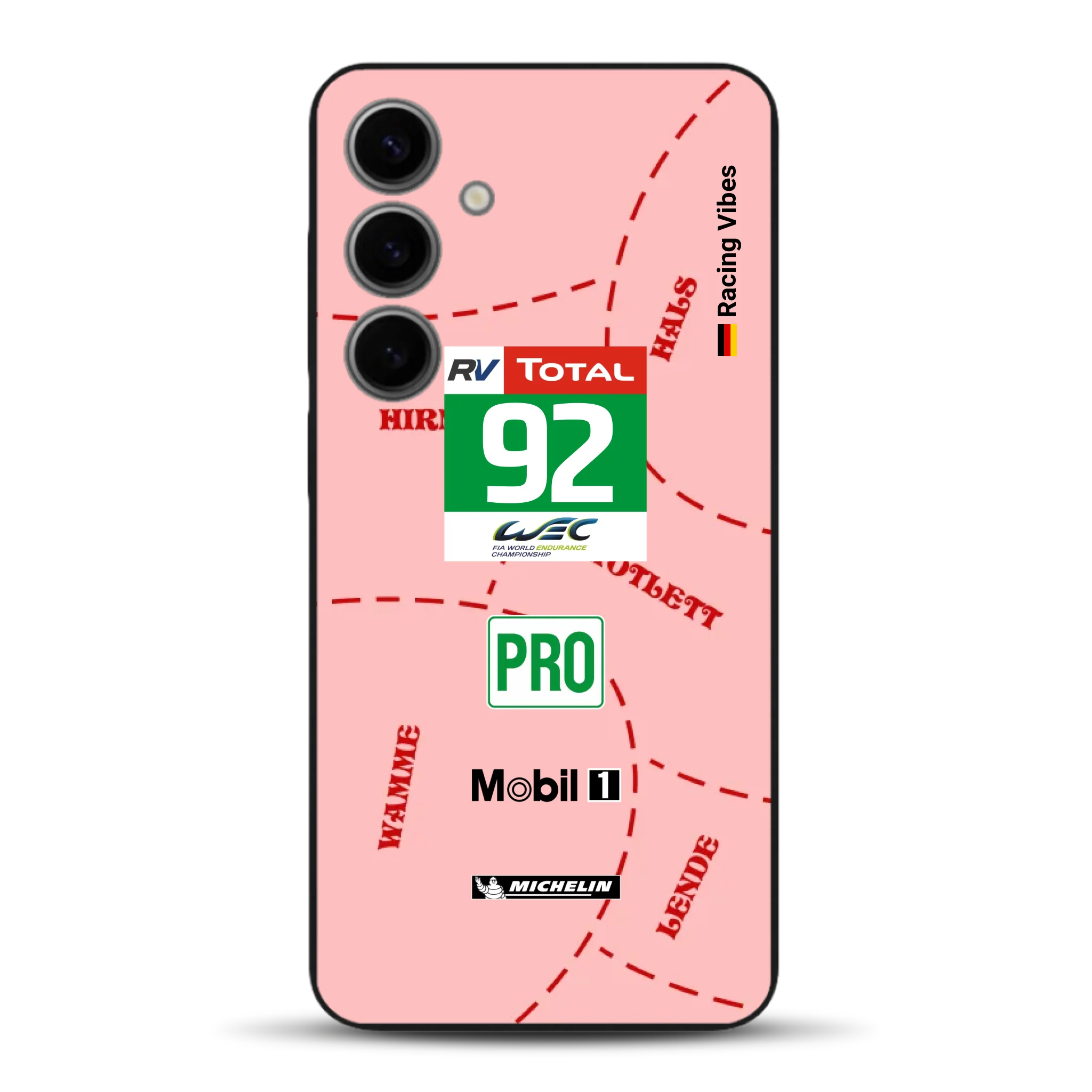 Pink Pig Porsche RSR Livery - Custodia per cellulare personalizzata per Samsung