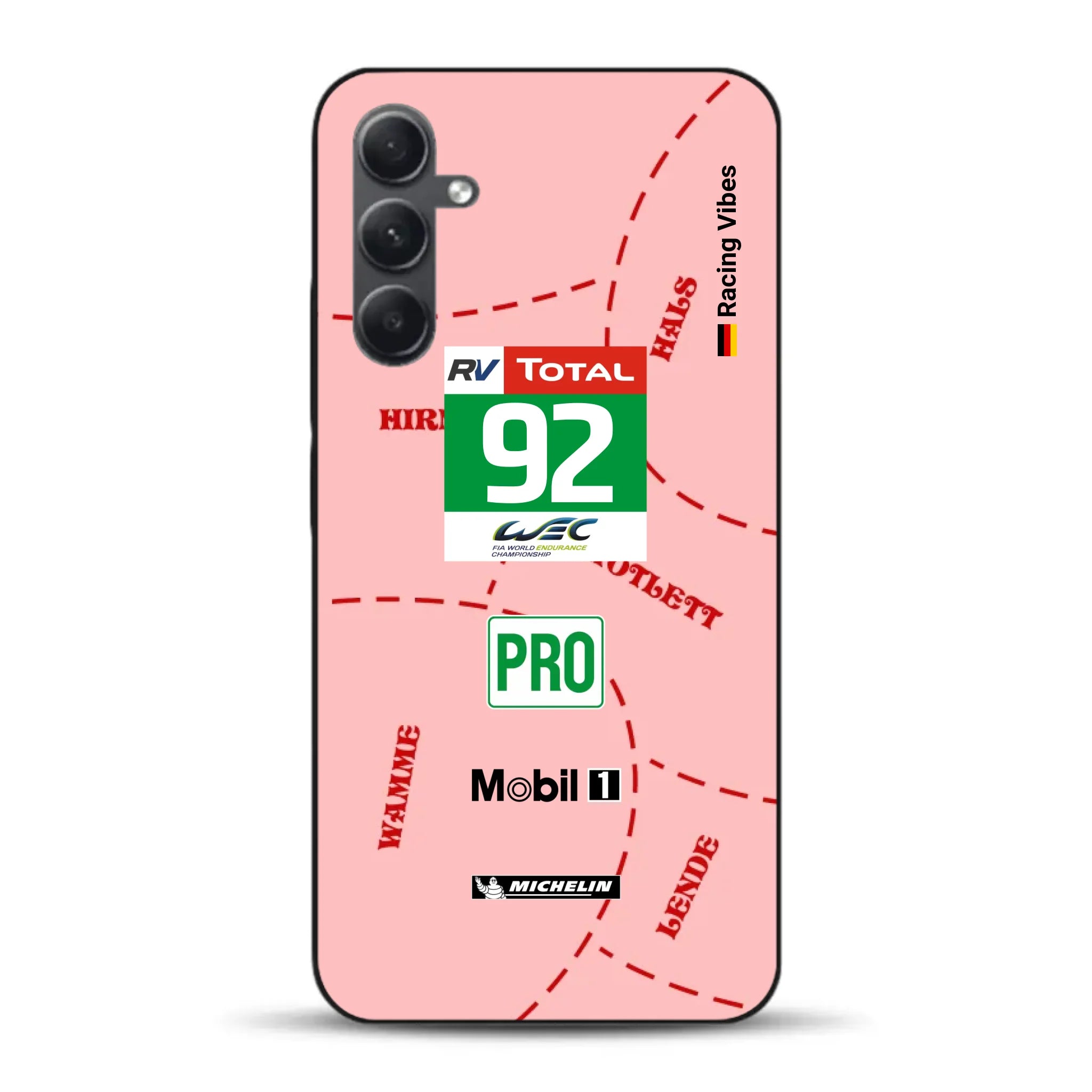 Pink Pig Porsche RSR Livery - Custodia per cellulare personalizzata per Samsung