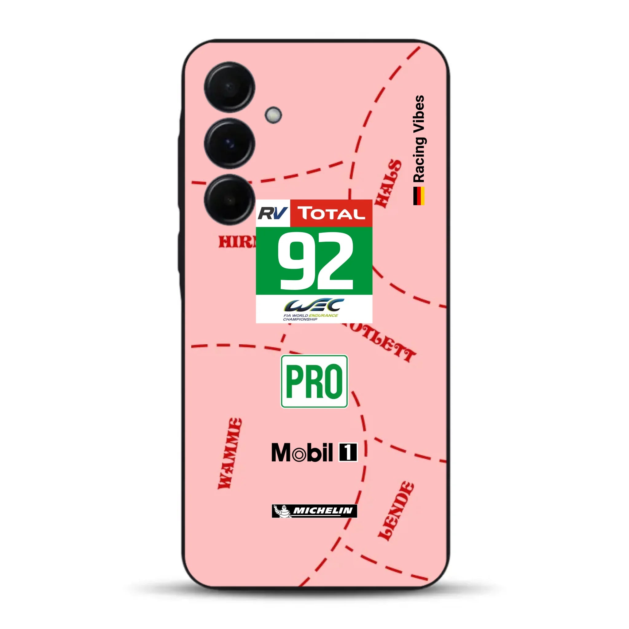 Pink Pig Porsche RSR Livery - Custodia per cellulare personalizzata per Samsung