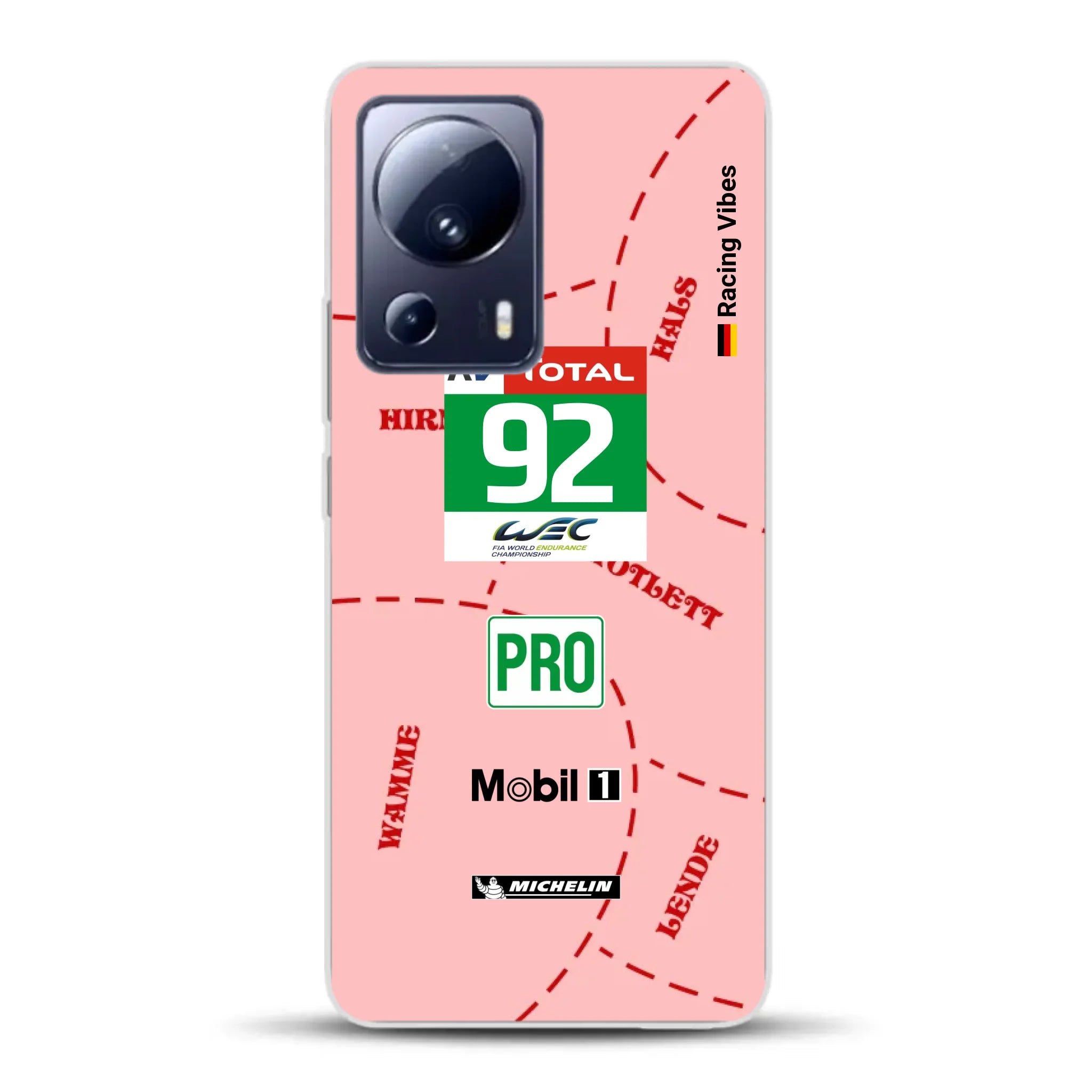 Pink Pig Porsche RSR Livery - Custodia per cellulare personalizzata per Xiaomi