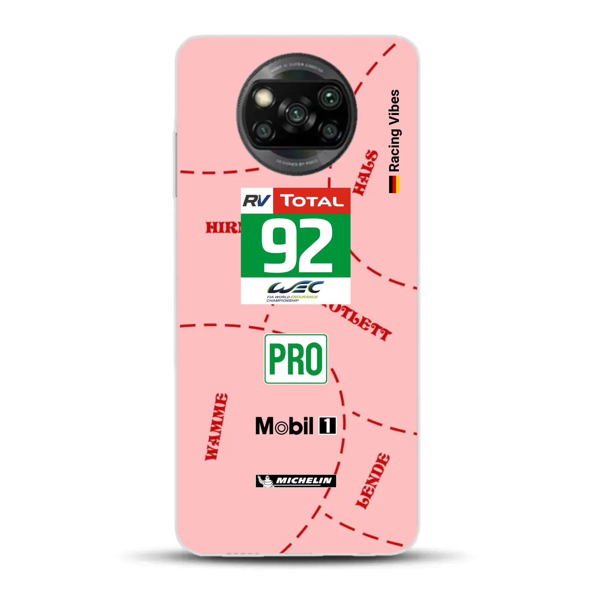 Pink Pig Porsche RSR Livery - Personnalisé coque pour Xiaomi