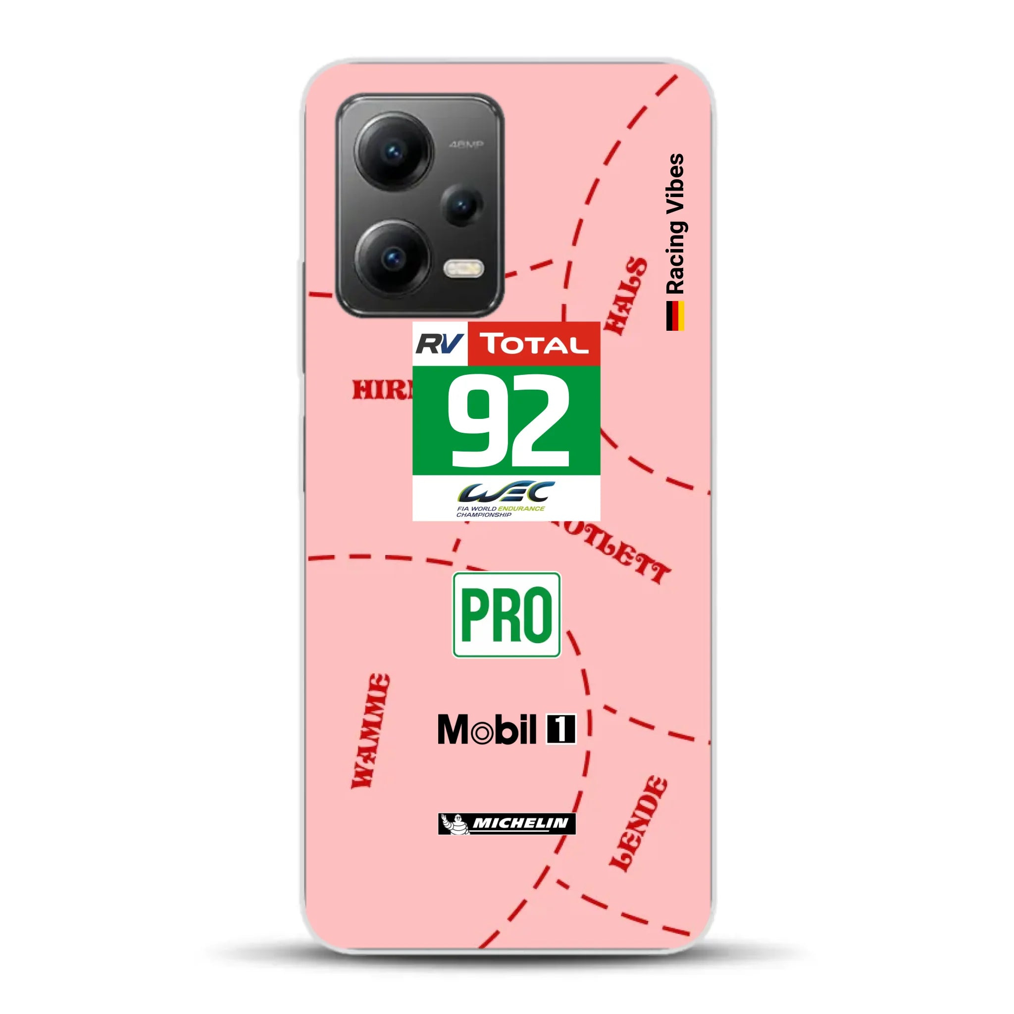 Pink Pig Porsche RSR Livery - Personnalisé coque pour Xiaomi