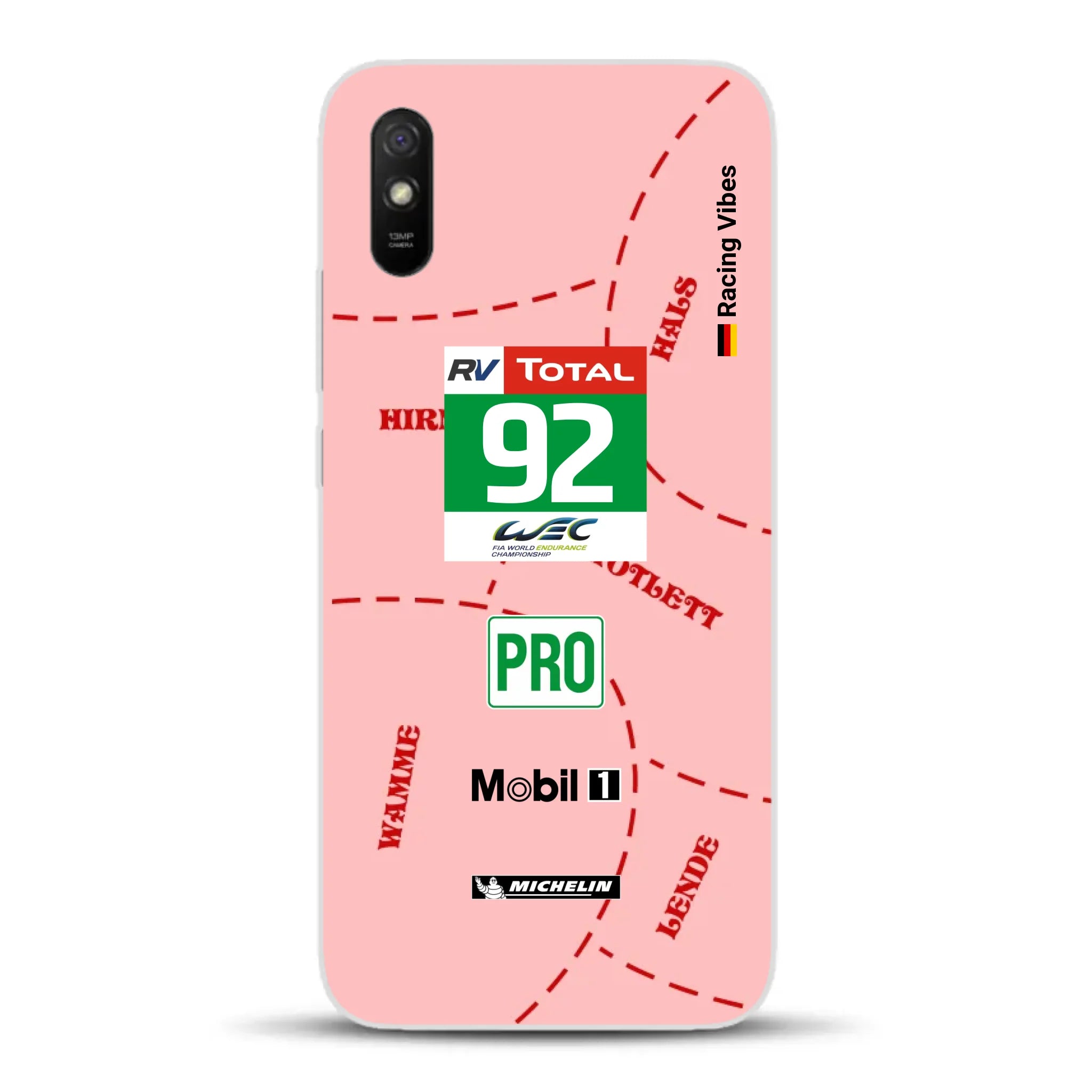Pink Pig Porsche RSR Livery - Custodia per cellulare personalizzata per Xiaomi