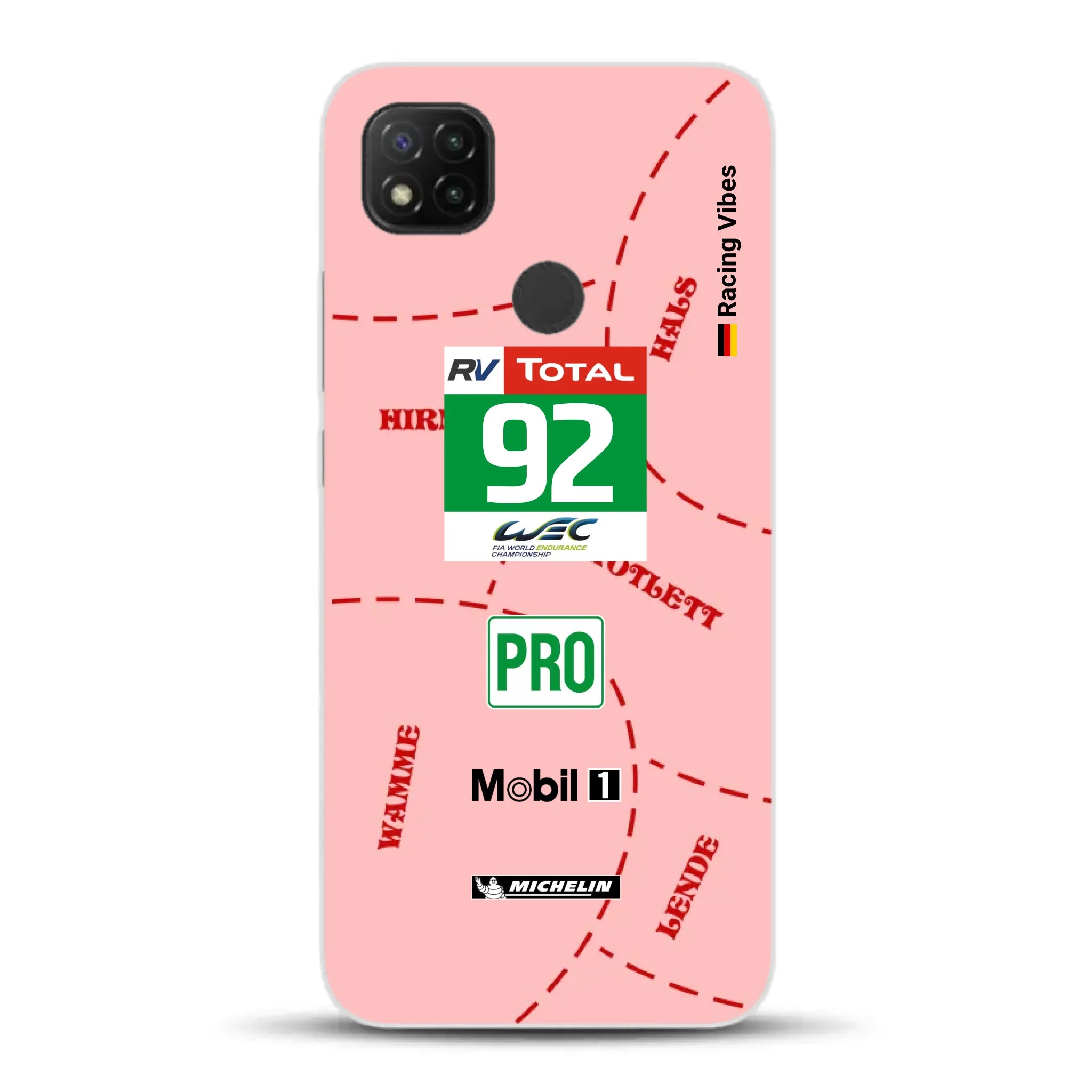 Pink Pig Porsche RSR Livery - Personnalisé coque pour Xiaomi