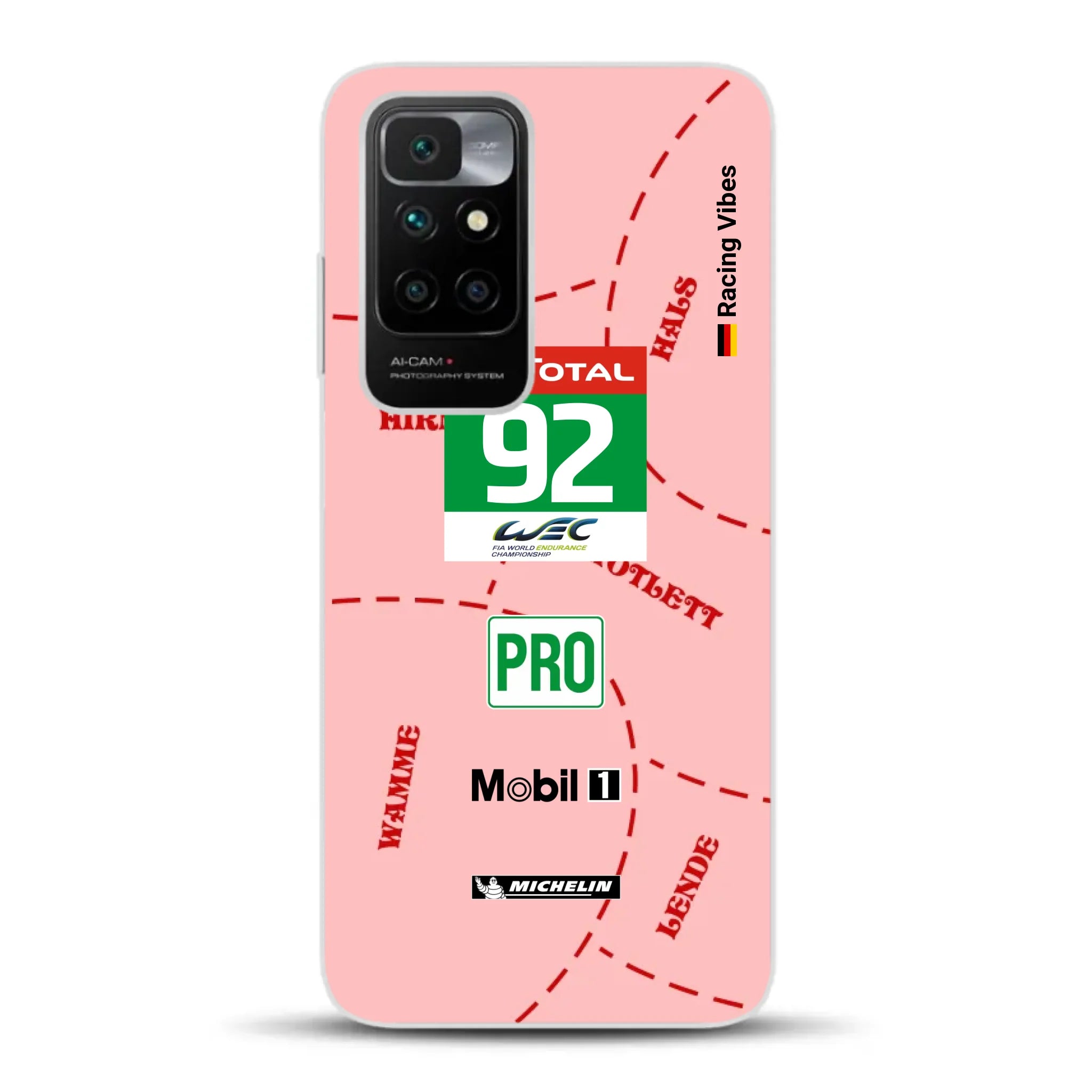 Pink Pig Porsche RSR Livery - Personnalisé coque pour Xiaomi