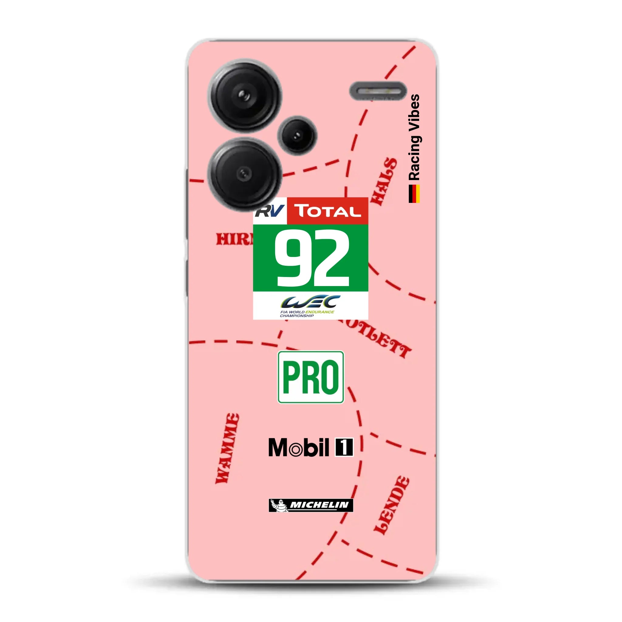 Pink Pig Porsche RSR Livery - Custodia per cellulare personalizzata per Xiaomi