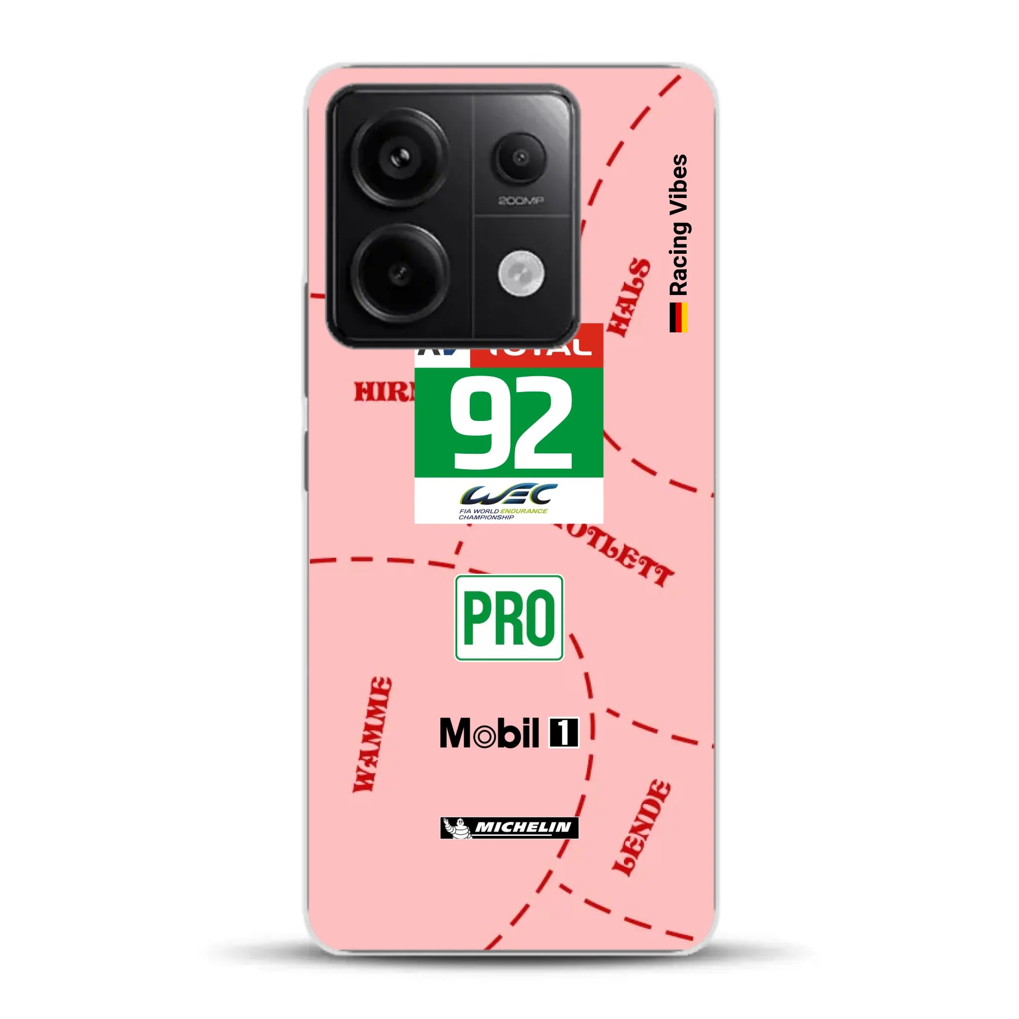 Pink Pig Porsche RSR Livery - Custom phone case for Xiaomi