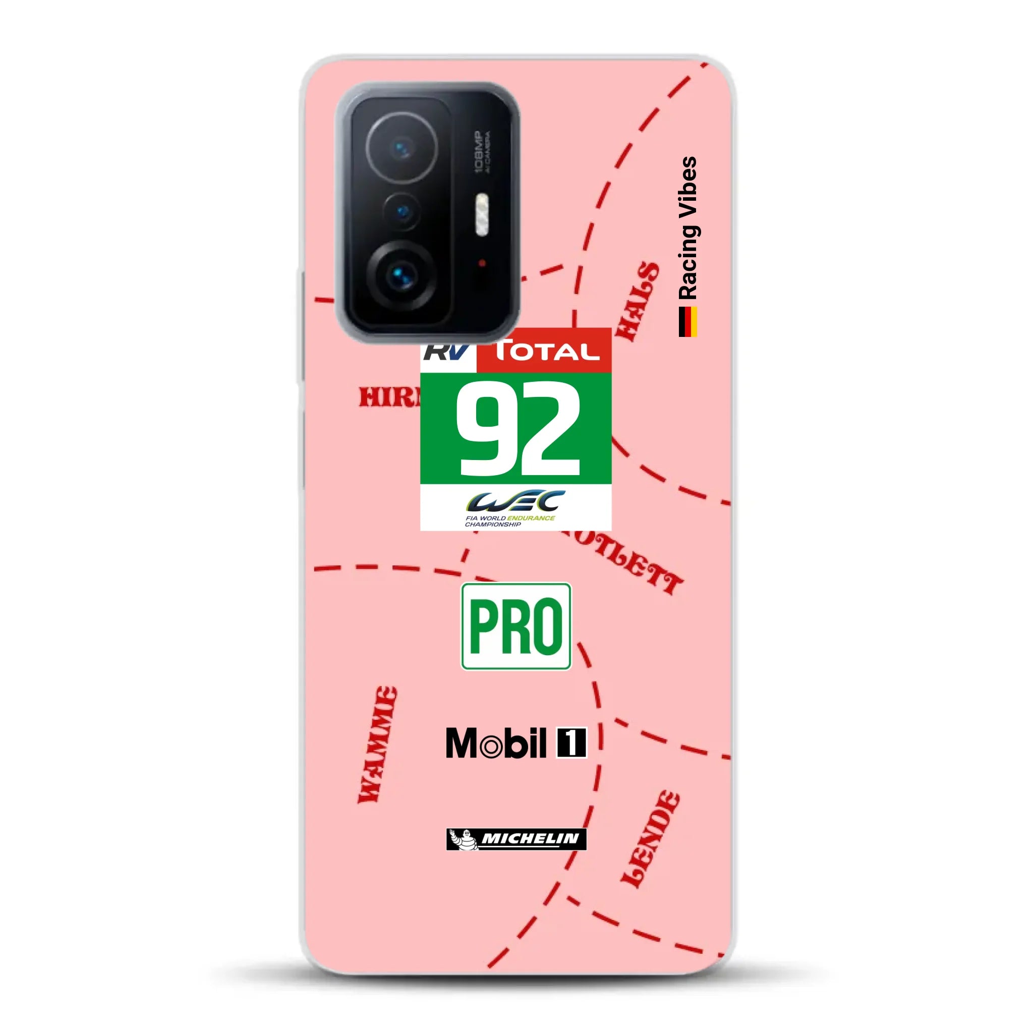 Pink Pig Porsche RSR Livery - Custodia per cellulare personalizzata per Xiaomi