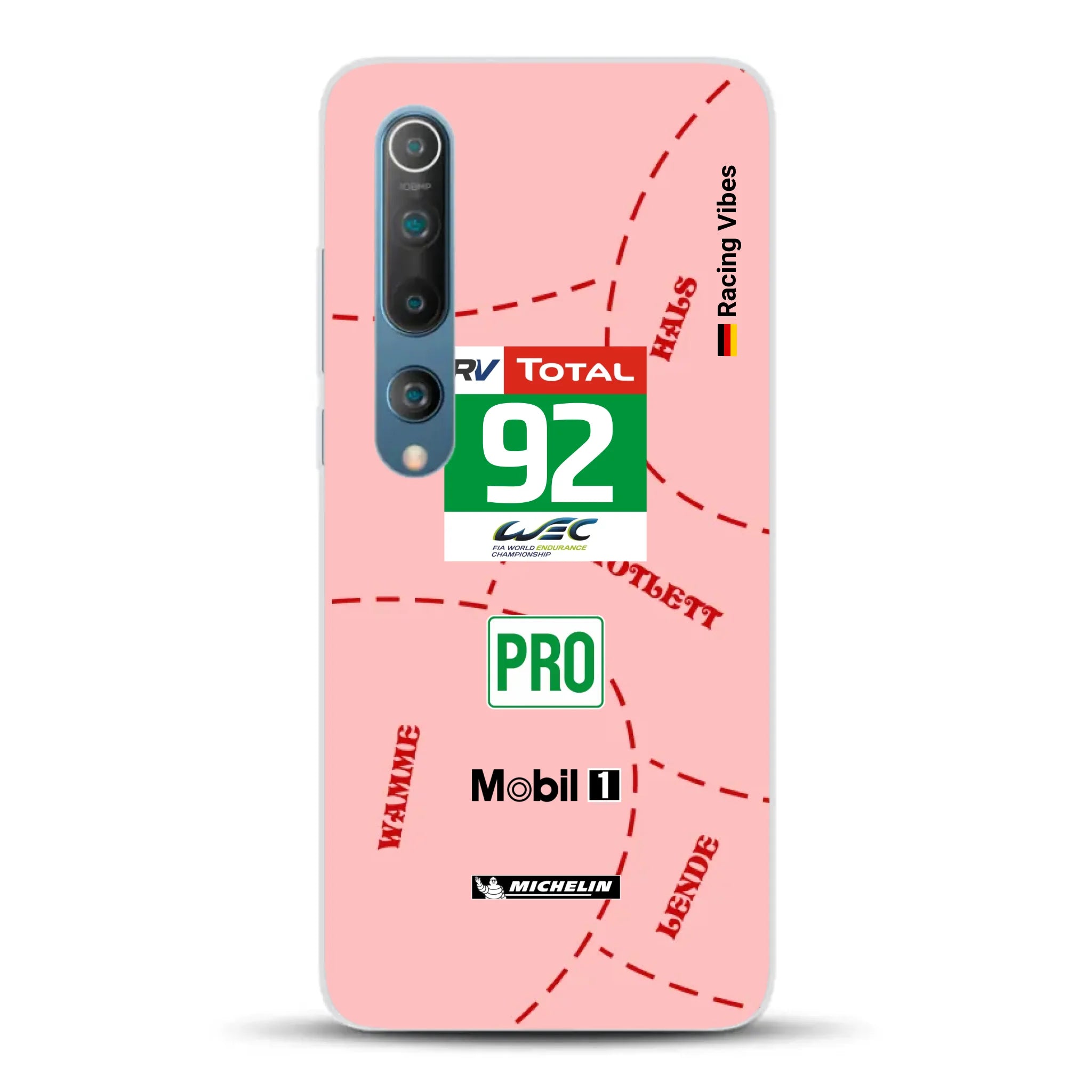 Pink Pig Porsche RSR Livery - Custodia per cellulare personalizzata per Xiaomi
