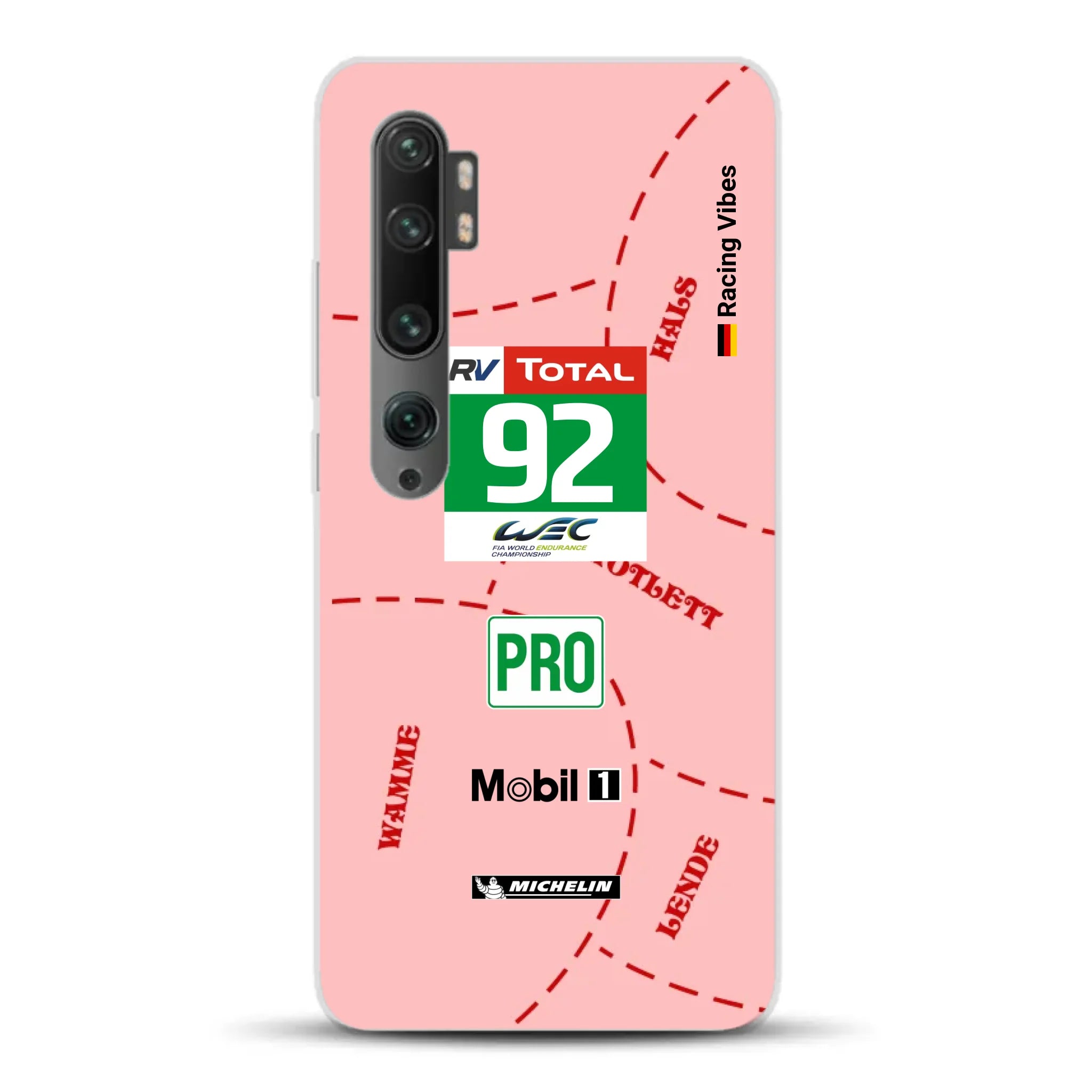 Pink Pig Porsche RSR Livery - Custodia per cellulare personalizzata per Xiaomi