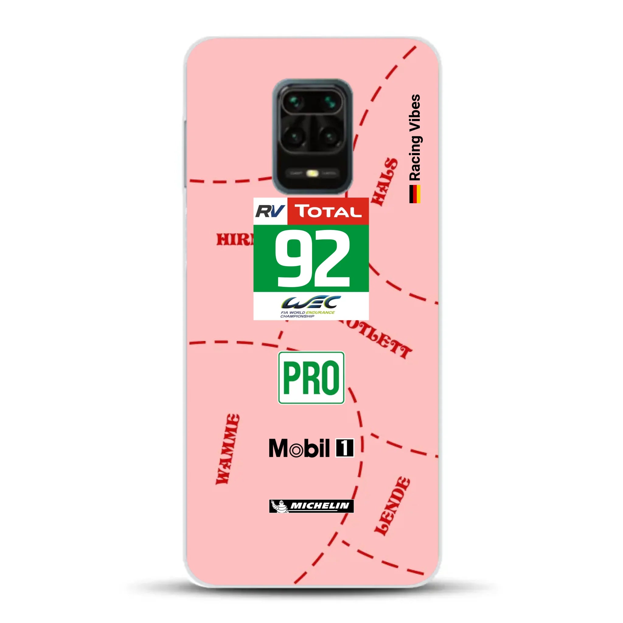 Pink Pig Porsche RSR Livery - Custodia per cellulare personalizzata per Xiaomi