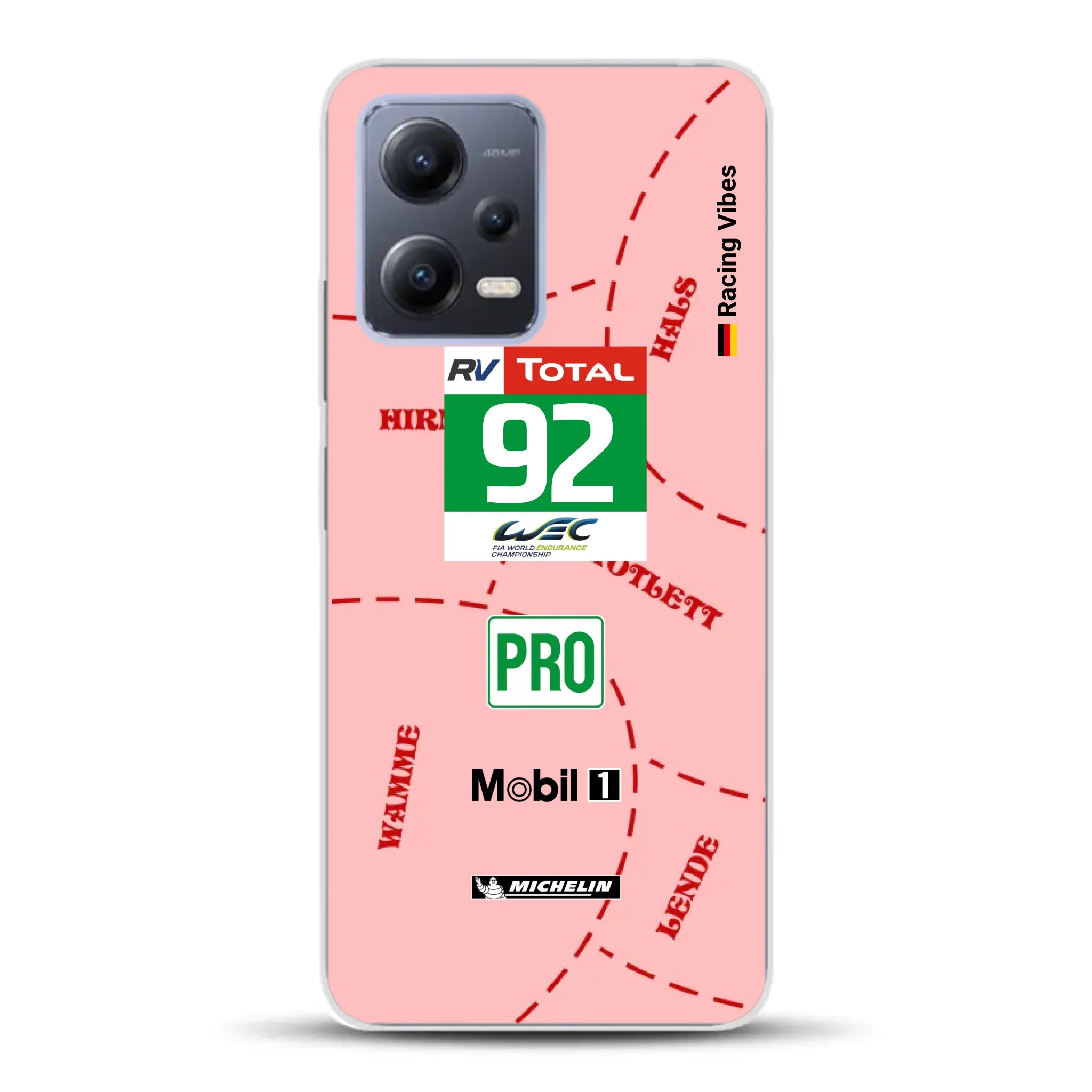 Pink Pig Porsche RSR Livery - Custodia per cellulare personalizzata per Xiaomi