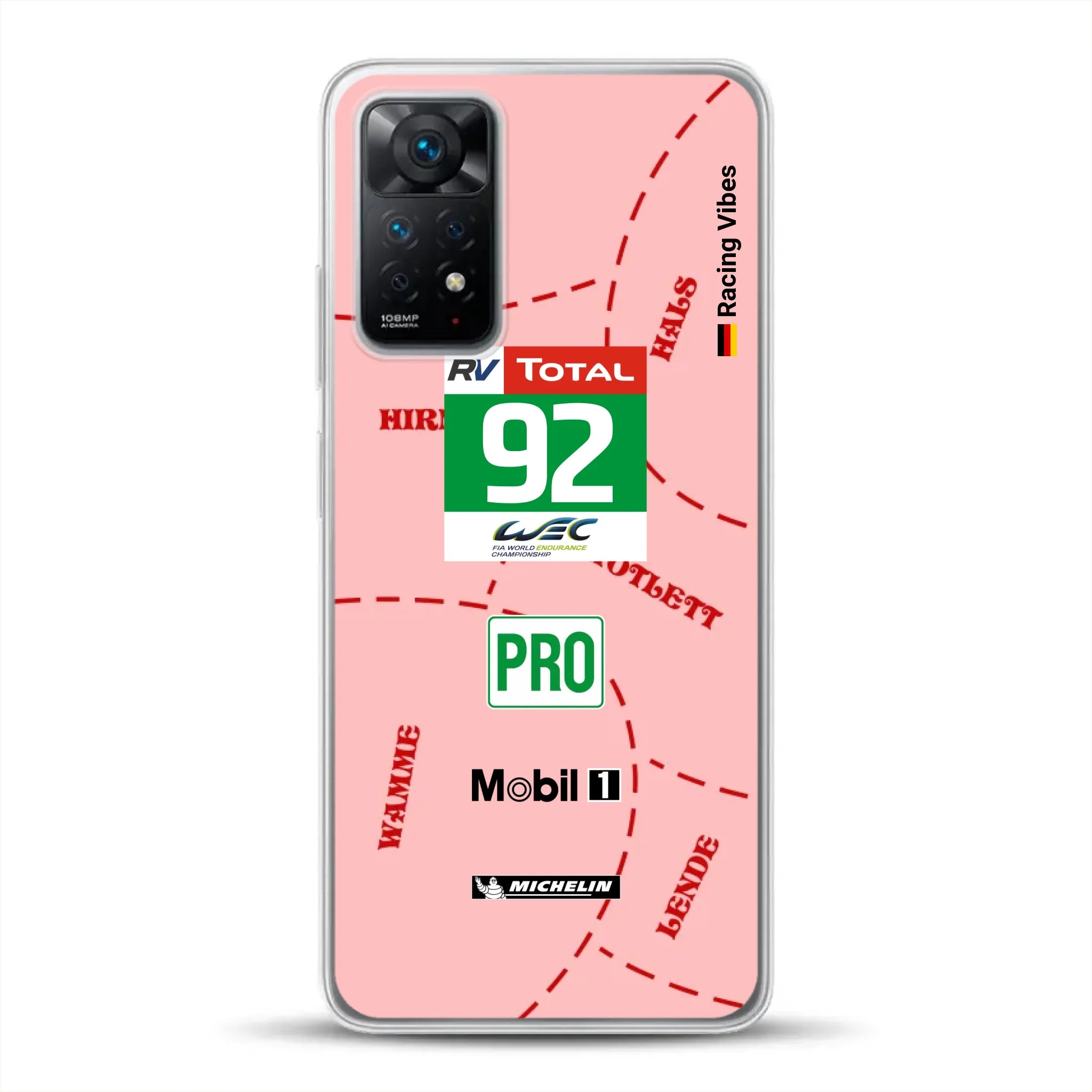 Pink Pig Porsche RSR Livery - Personnalisé coque pour Xiaomi